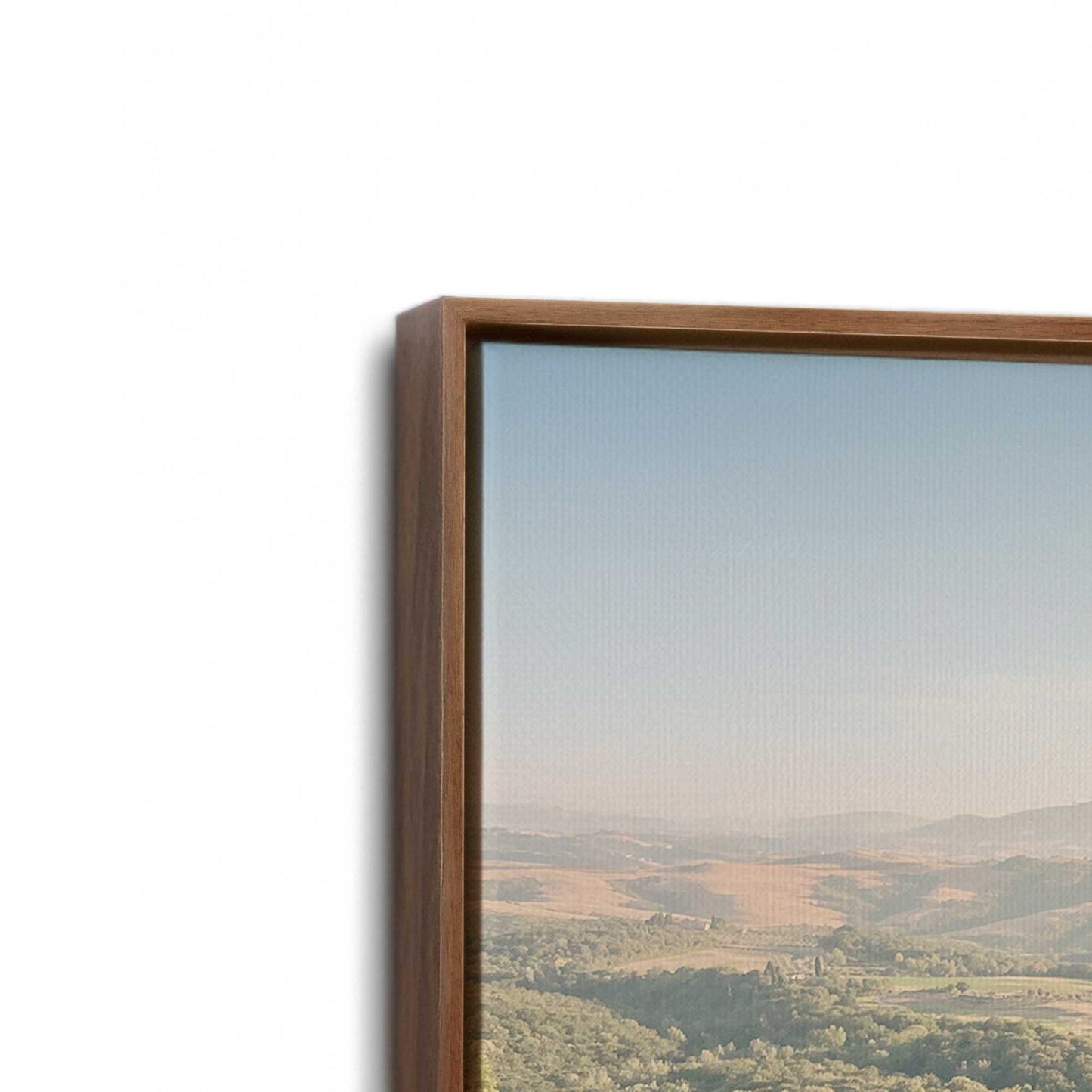 [Color:Walnut], Picture of art in a Walnut frame at an angle