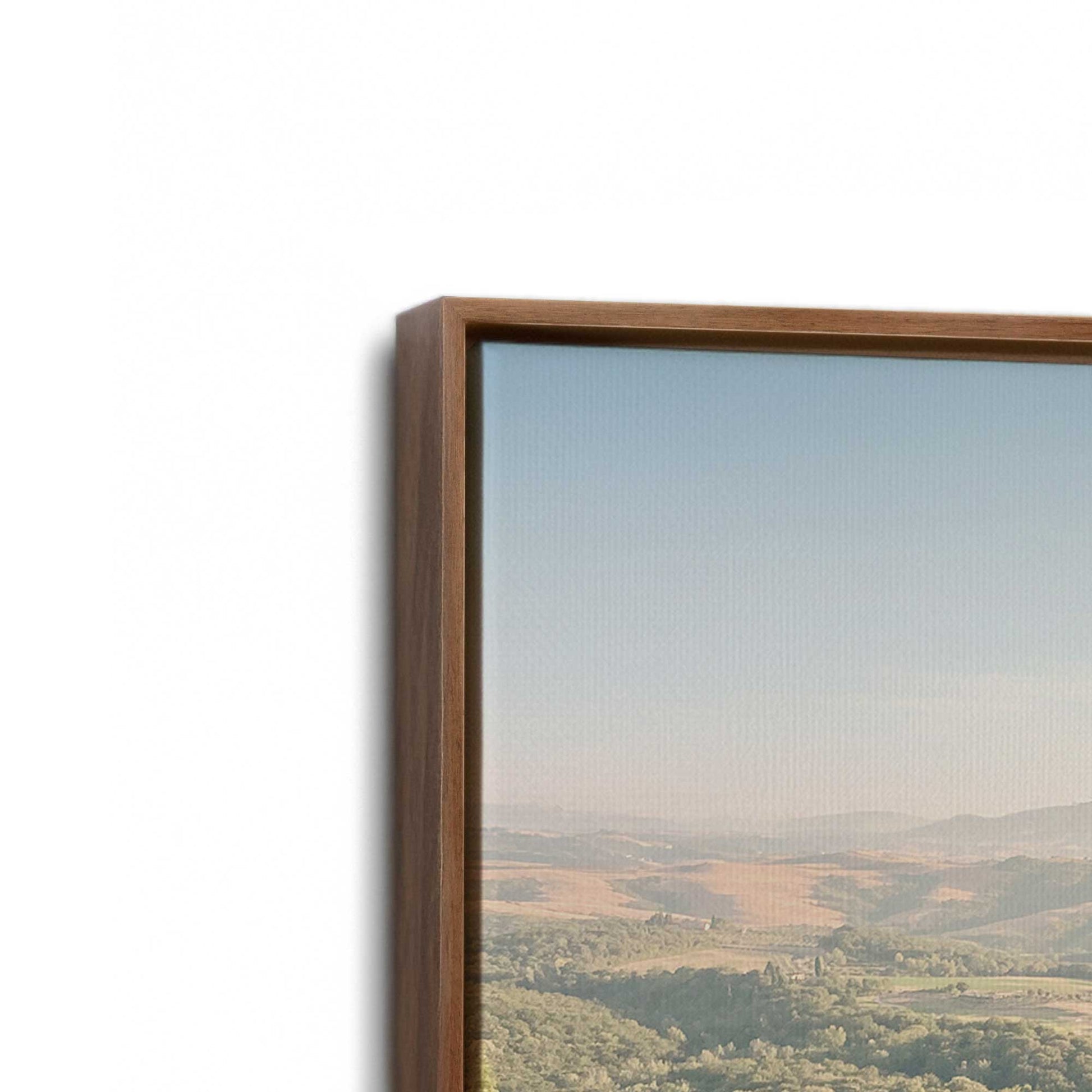 [Color:Walnut], Picture of art in a Walnut frame at an angle
