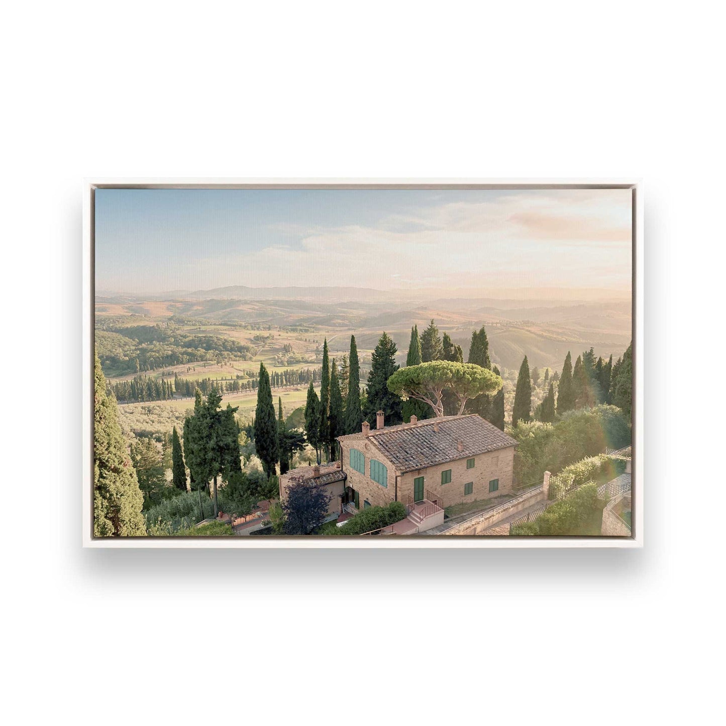 [Color:Opaque White], Picture of art in a White frame