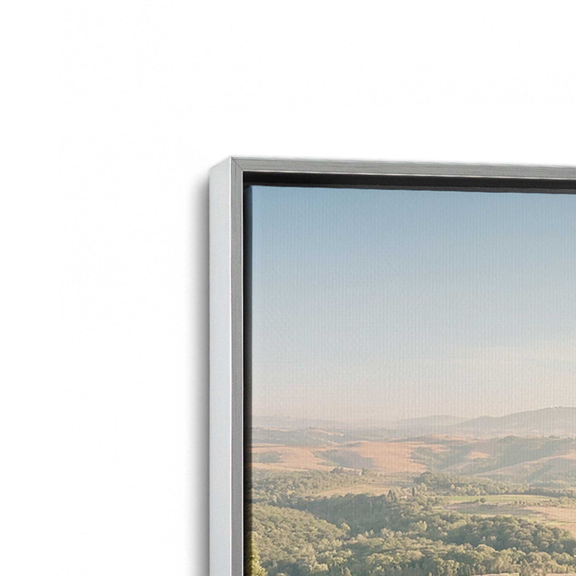 [Color:Polished Chrome], Picture of art in a Polished Chrome frame at an angle
