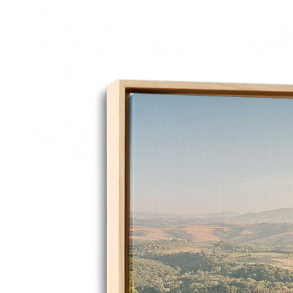 [Color:American Maple], Picture of art in a American Maple frame at an angle