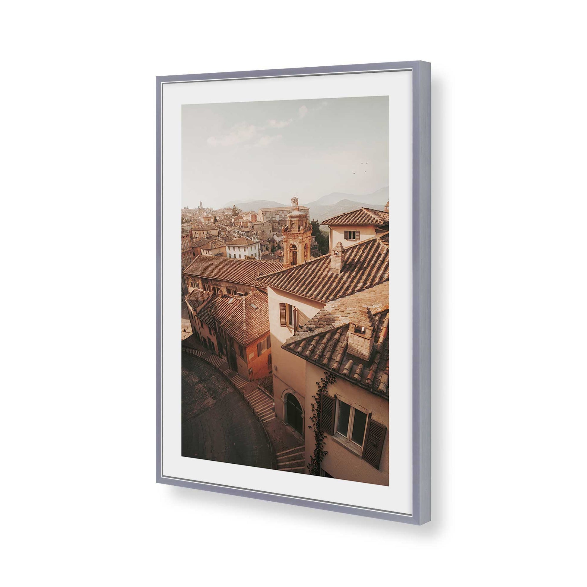 [Color:Polished Chrome], Picture of art in a Polished Chrome frame of the corner