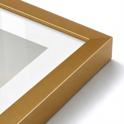 [Color:Polished Gold], Picture of art in a Polished Gold frame at an angle