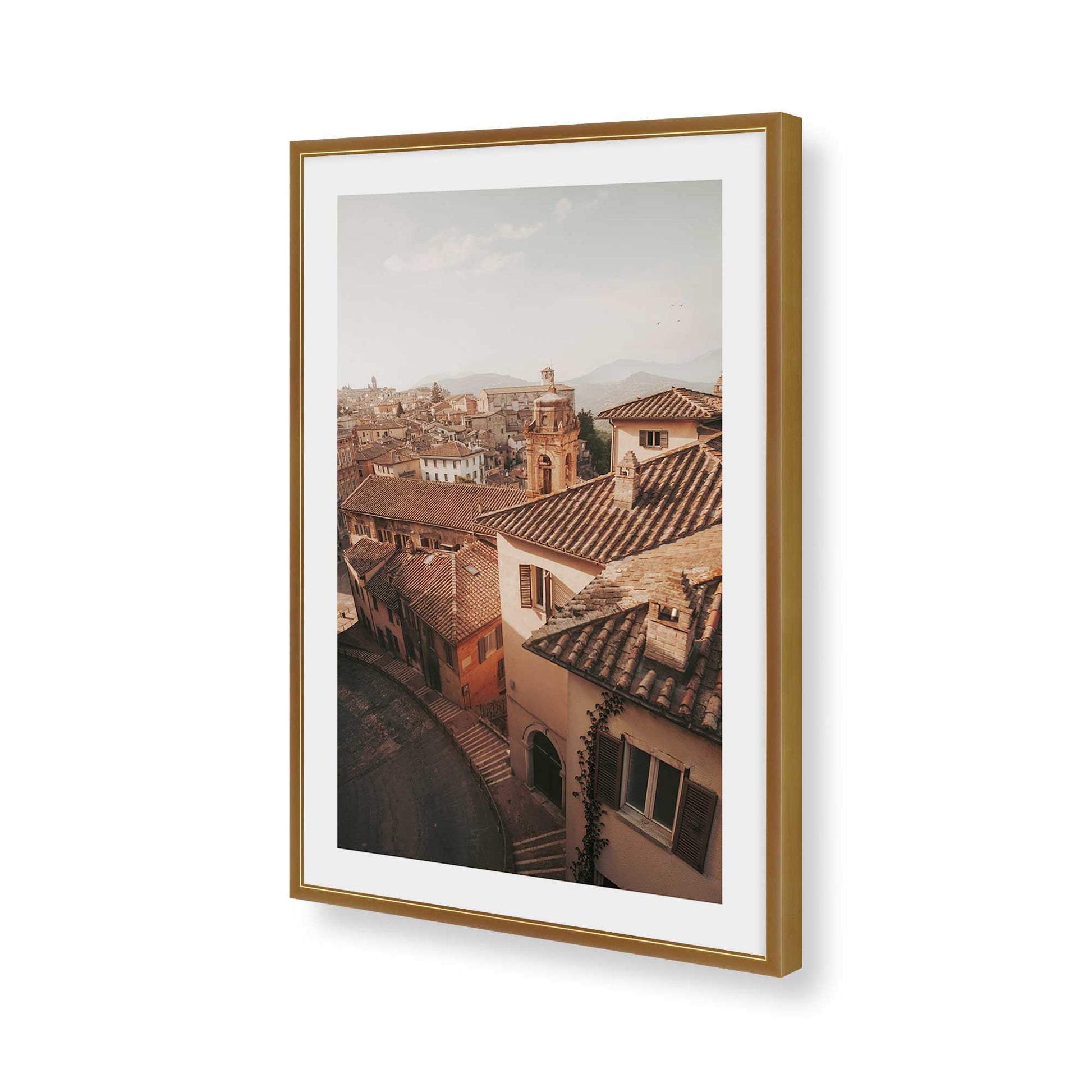[Color:Polished Gold], Picture of art in a Polished Gold frame of the corner