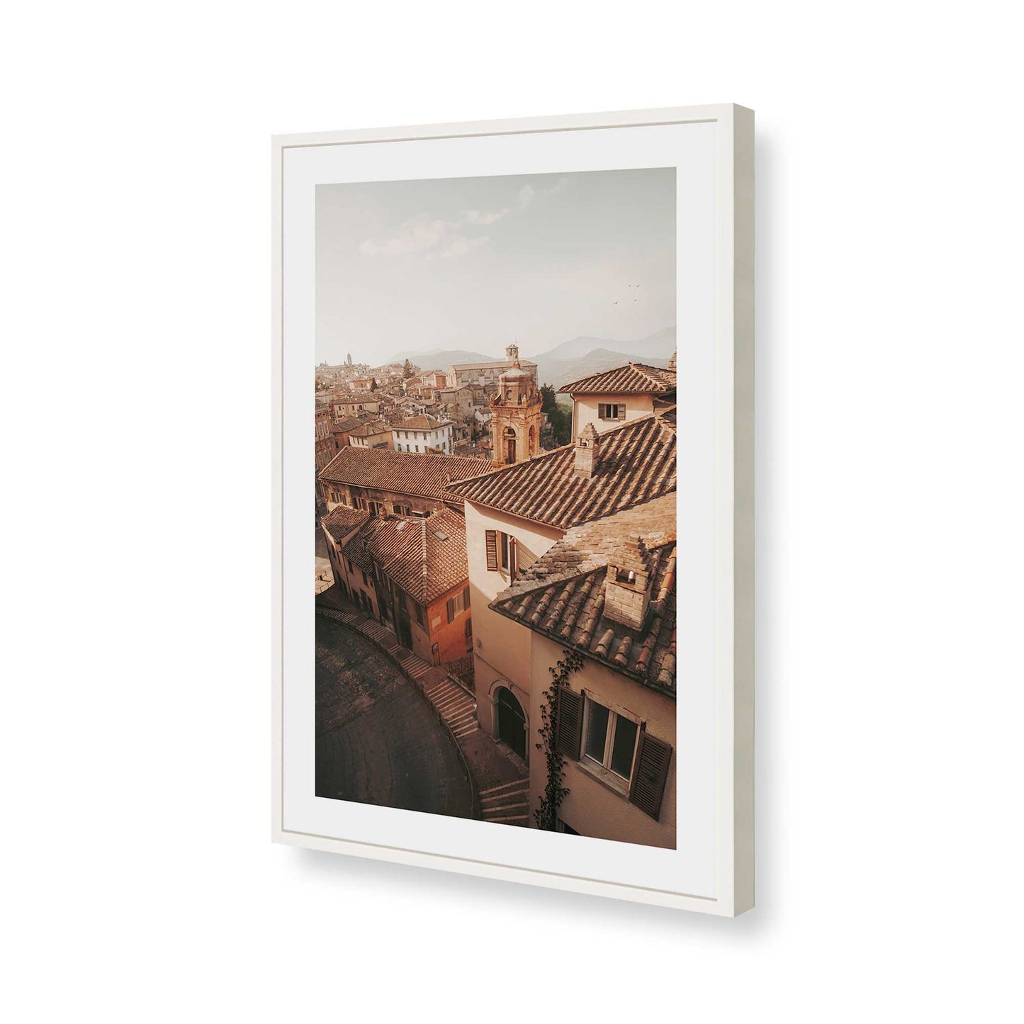 [Color:Opaque White], Picture of art in a Opaque White frame of the corner