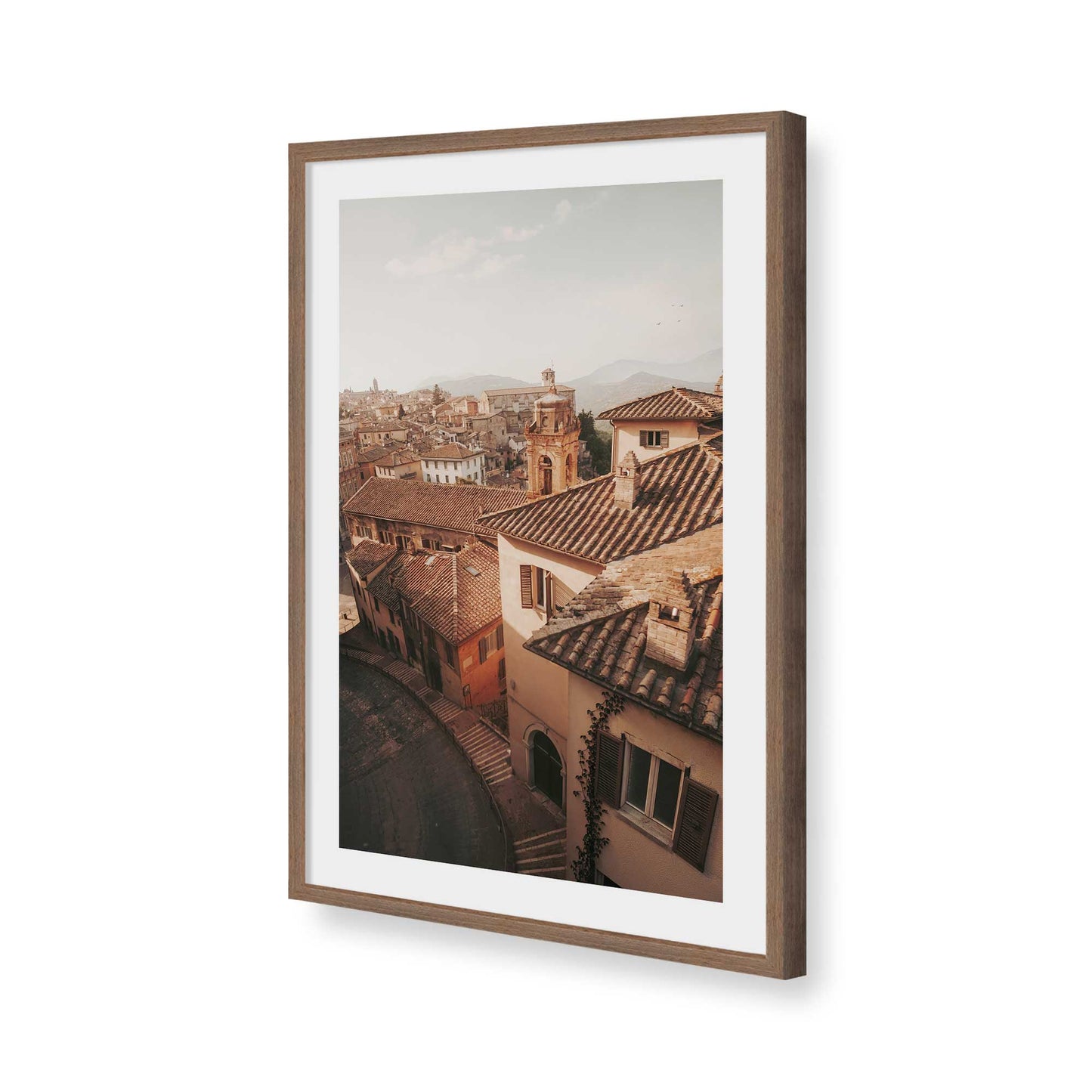 [Color:Walnut], Picture of art in a Walnut frame of the corner