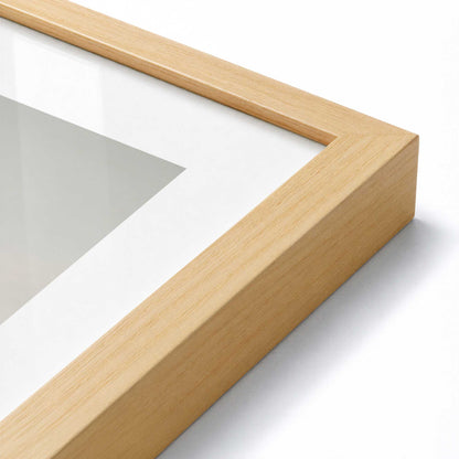 [Color:American Maple], Picture of art in a American Maple frame at an angle