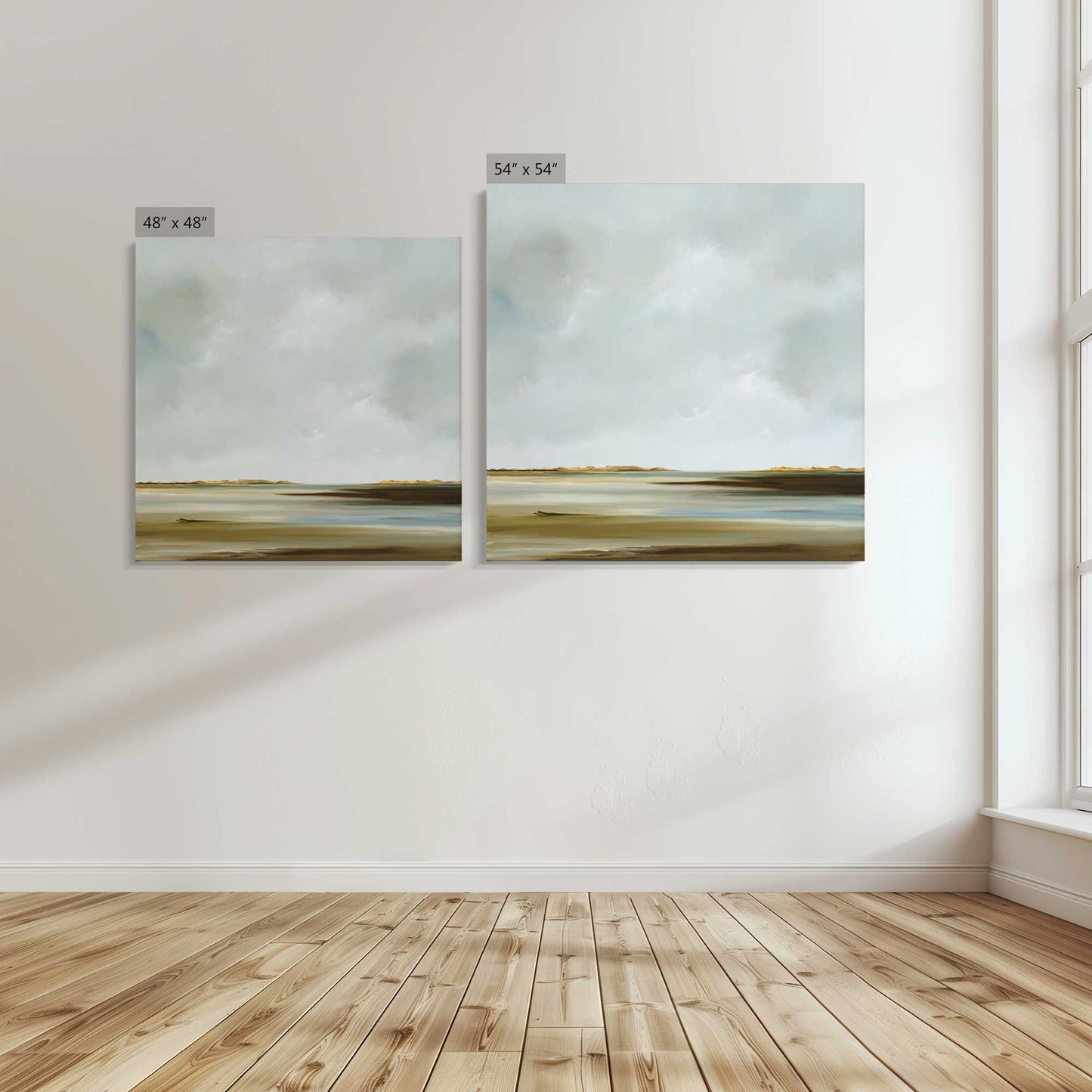 [Color:Stretched Canvas], Image showing the size comparisons