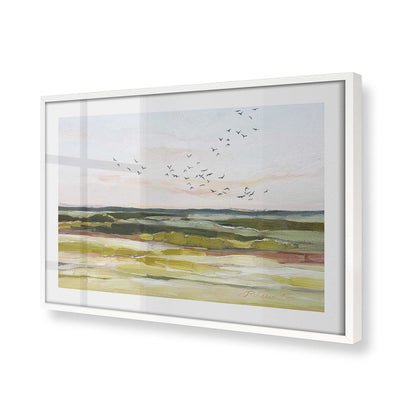 [Color:Opaque White], Picture of art in a Opaque White frame at an angle