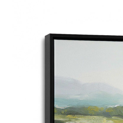 [Color:Satin Black], Picture of art in a Satin Black frame at an angle