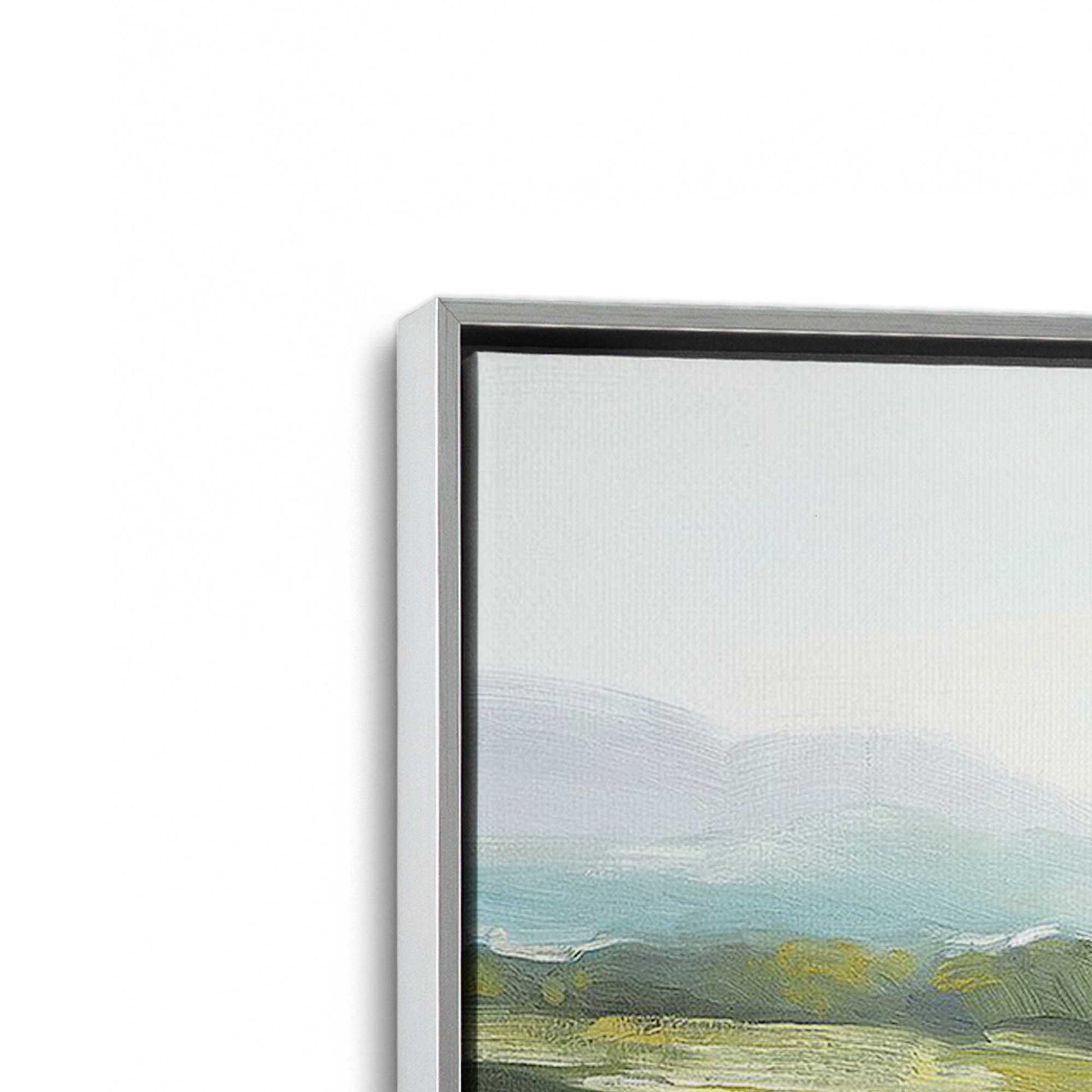 [Color:Polished Chrome], Picture of art in a Polished Chrome frame at an angle