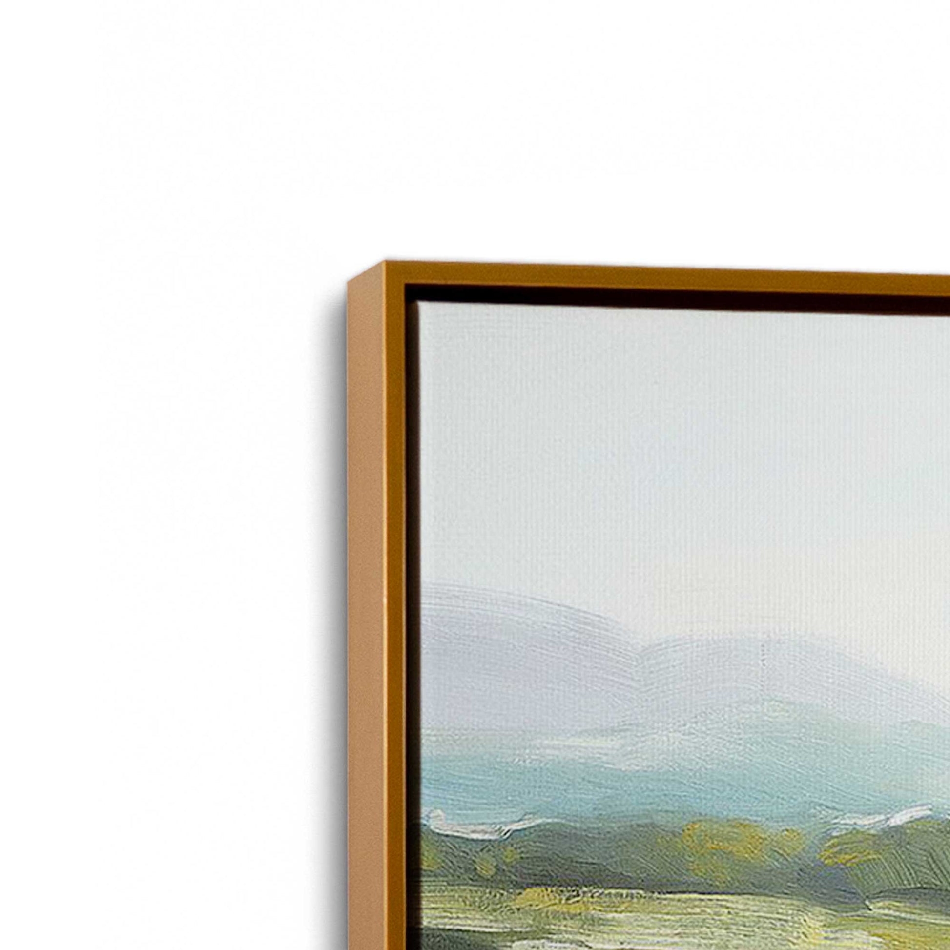 [Color:Polished Gold], Picture of art in a Polished Gold frame at an angle