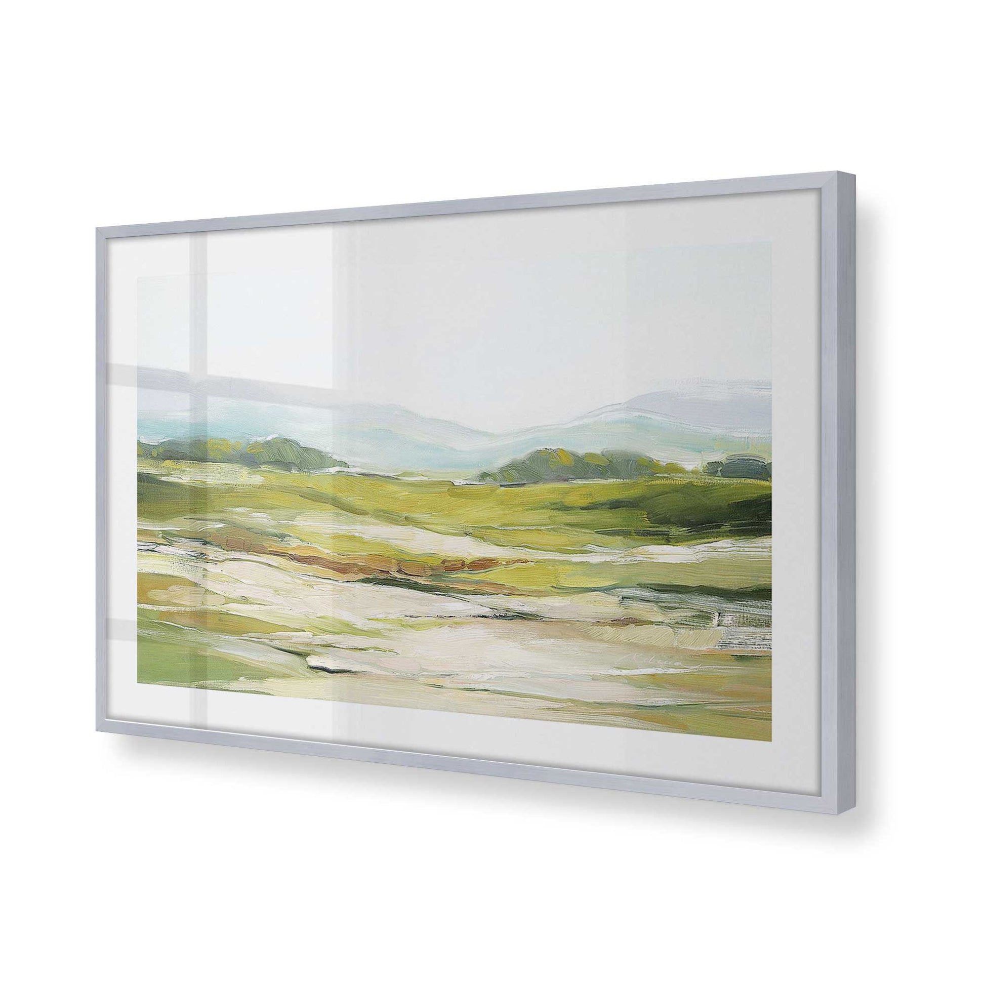 [Color:Polished Chrome], Picture of art in a Polished Chrome frame at an angle