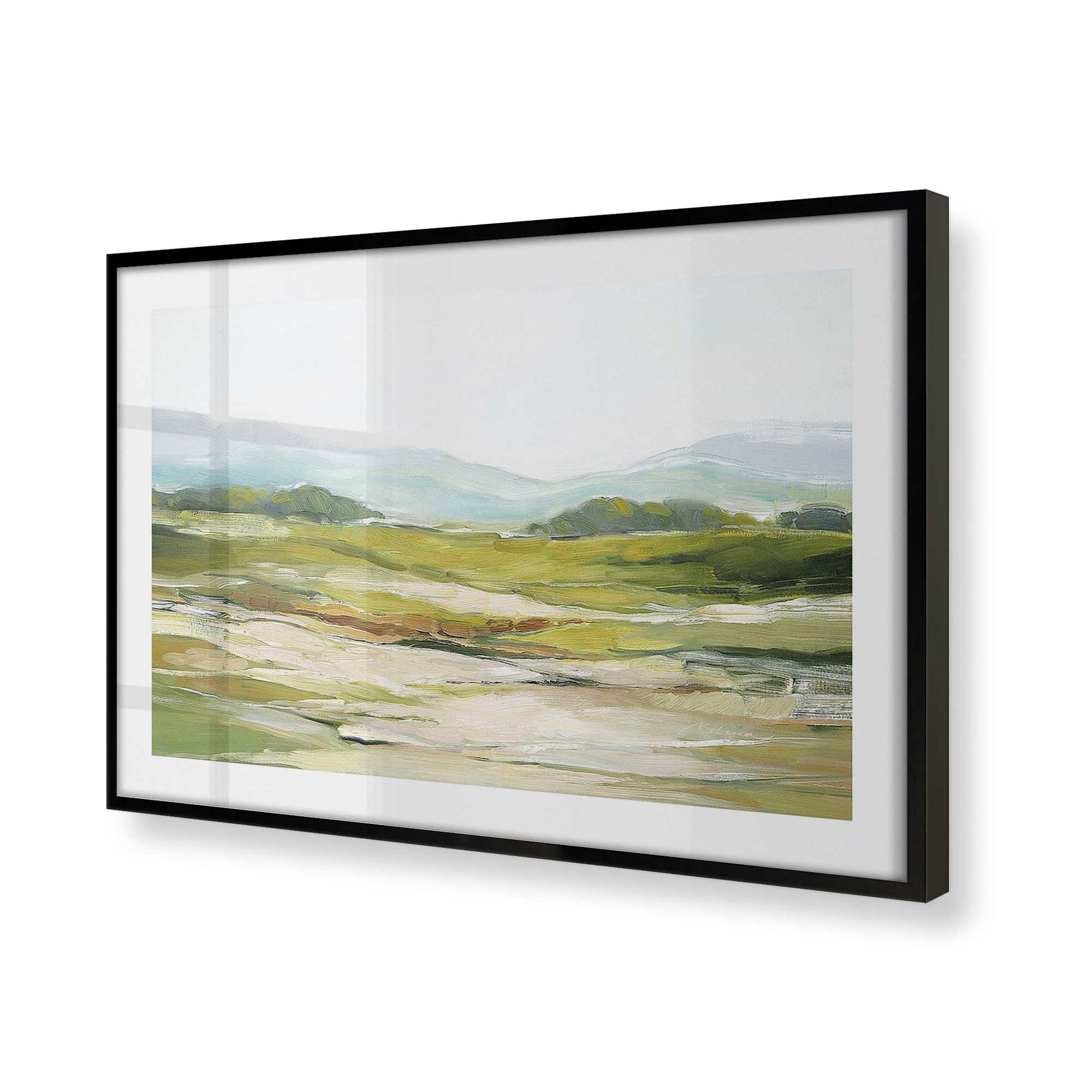 [Color:Satin Black], Picture of art in a Satin Black frame at an angle