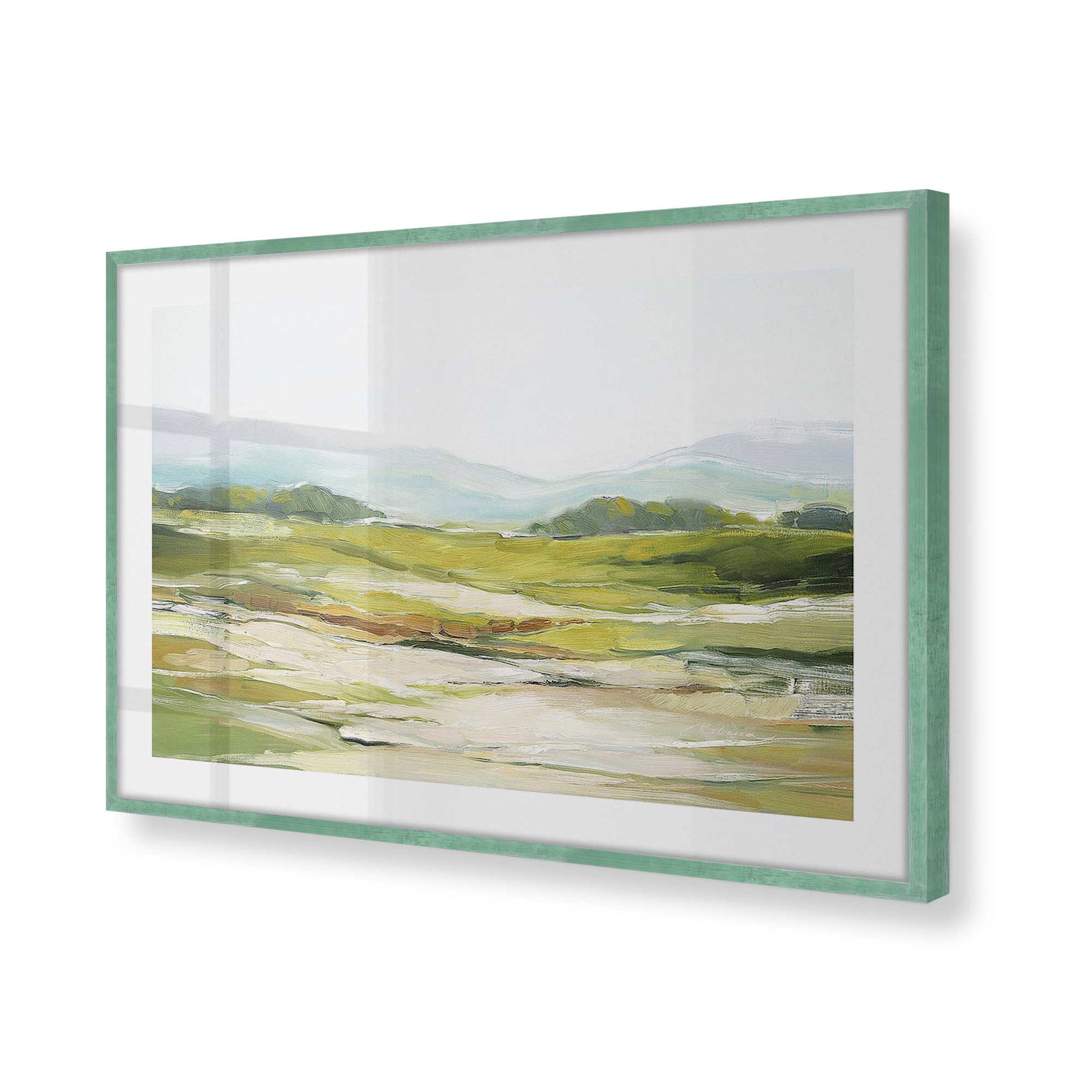 [Color:Lemon Grass], Picture of art in a Lemon Grass frame at an angle