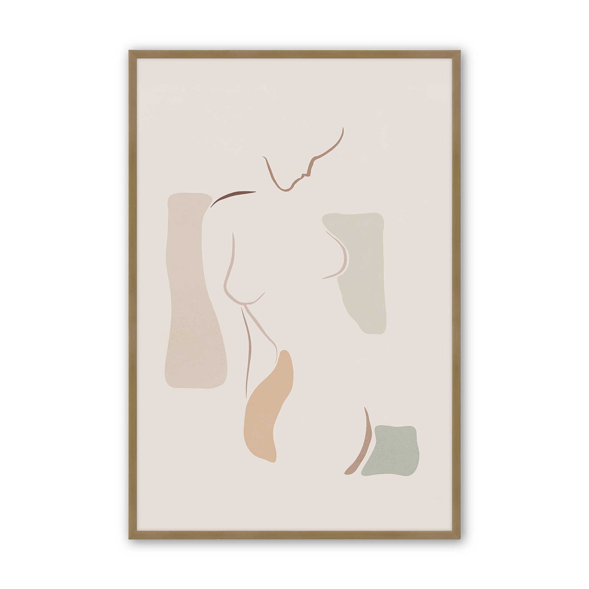 [Color:Brushed Gold], Picture of art in a Brushed Gold frame