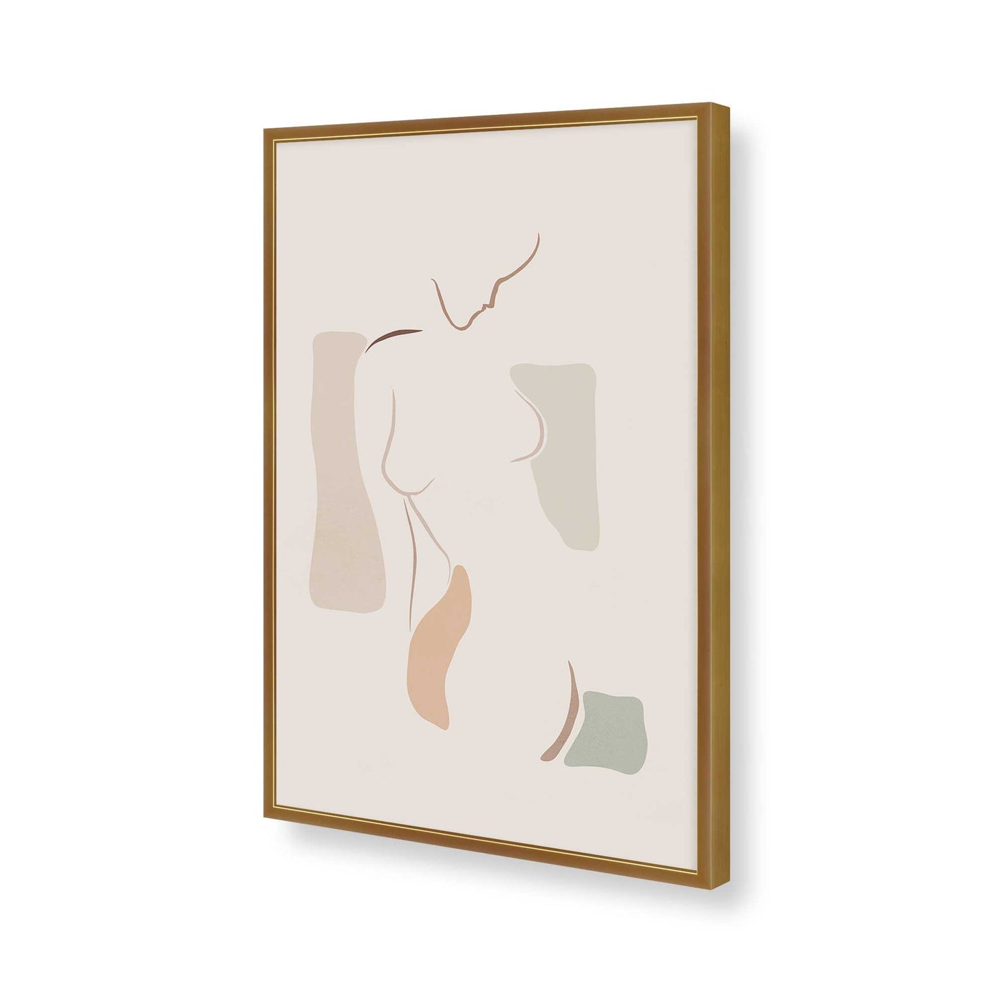 [Color:Polished Gold], Picture of art in a Polished Gold frame of the corner