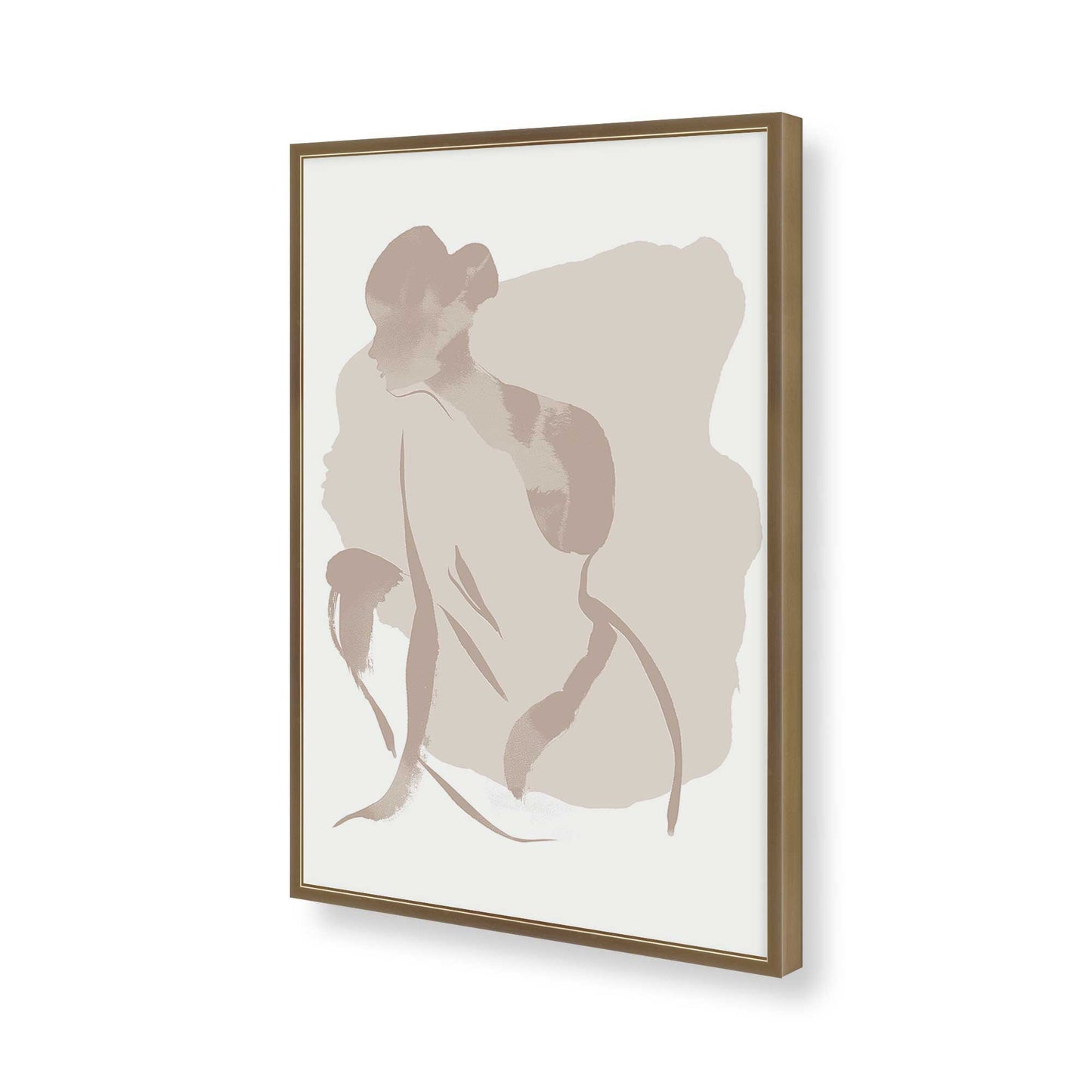 [Color:Brushed Gold], Picture of art in a Brushed Gold frame of the corner