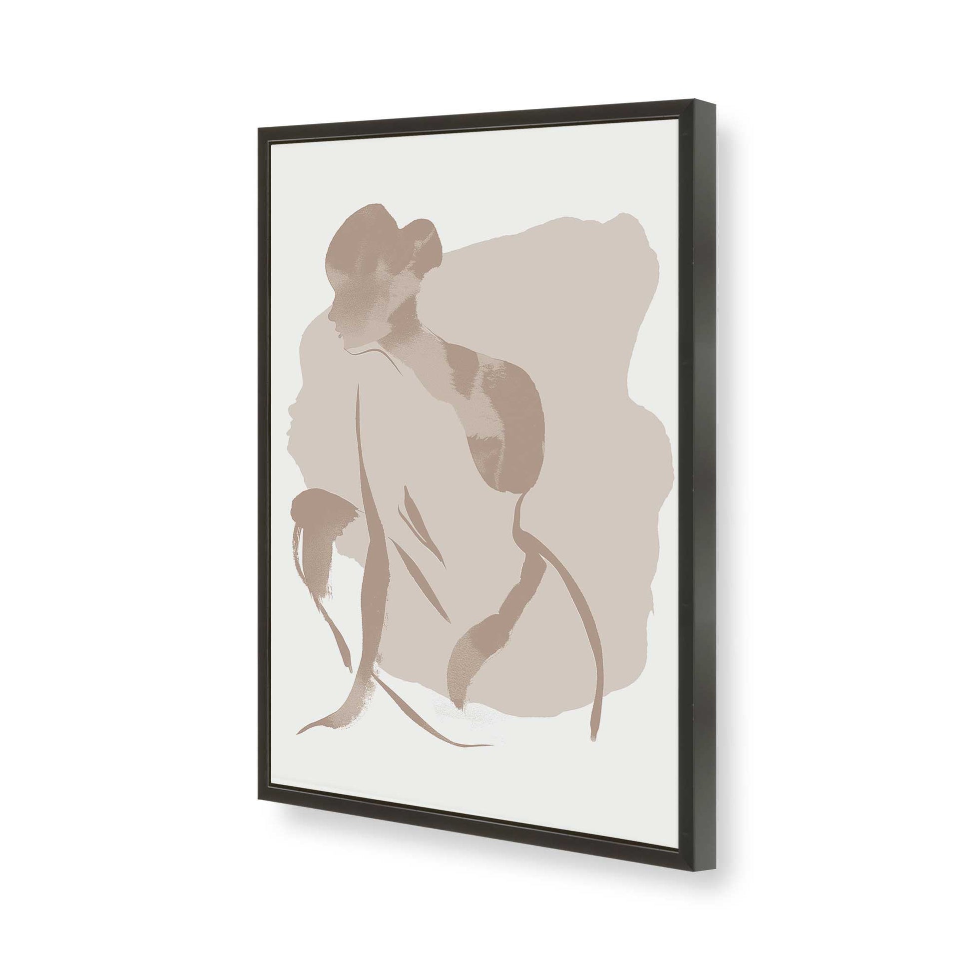 [Color:Satin Black], Picture of art in a Satin Black frame of the corner