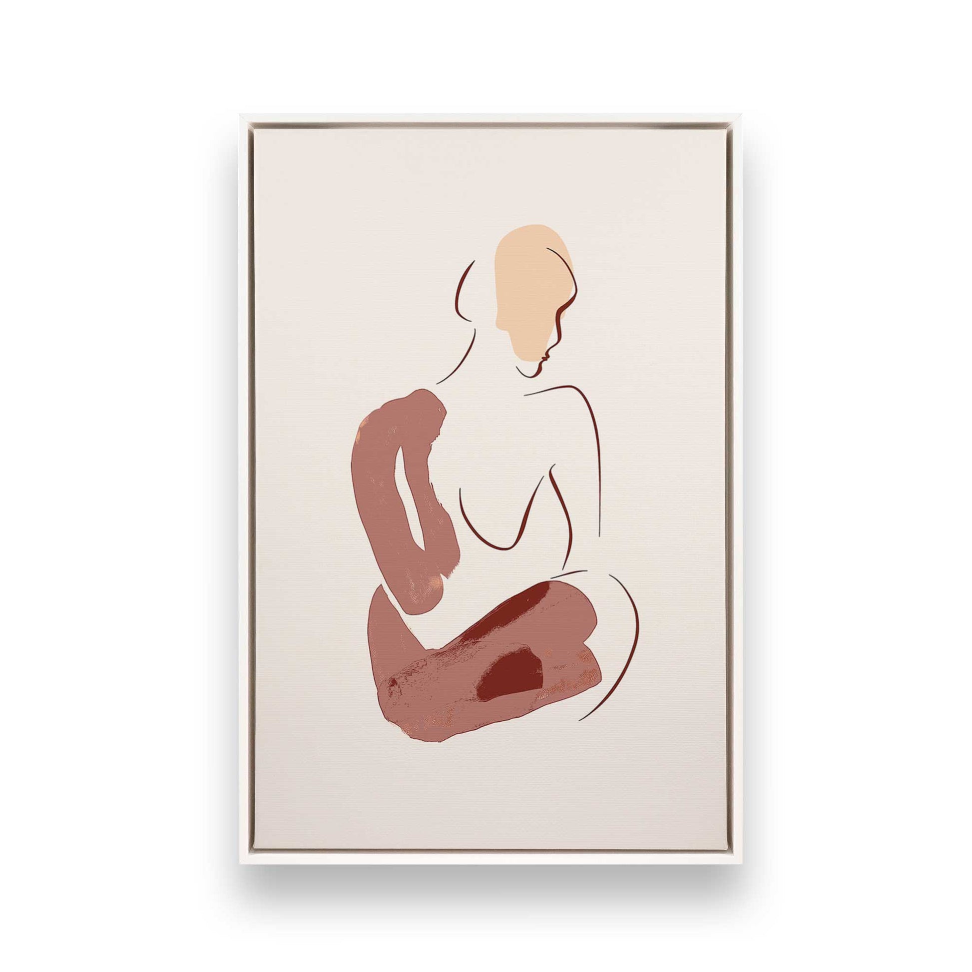 [Color:Opaque White], Picture of art in a White frame