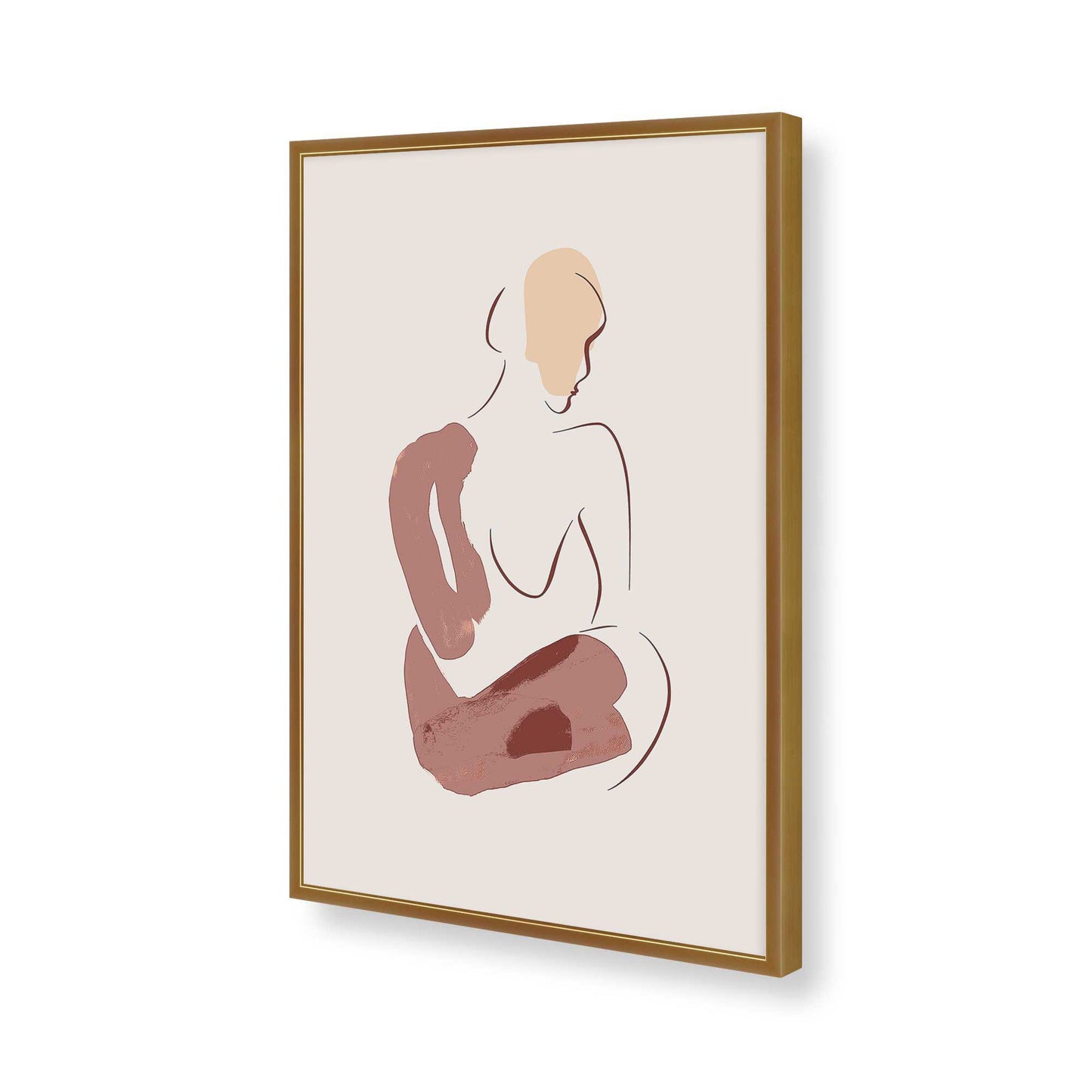 [Color:Polished Gold], Picture of art in a Polished Gold frame of the corner