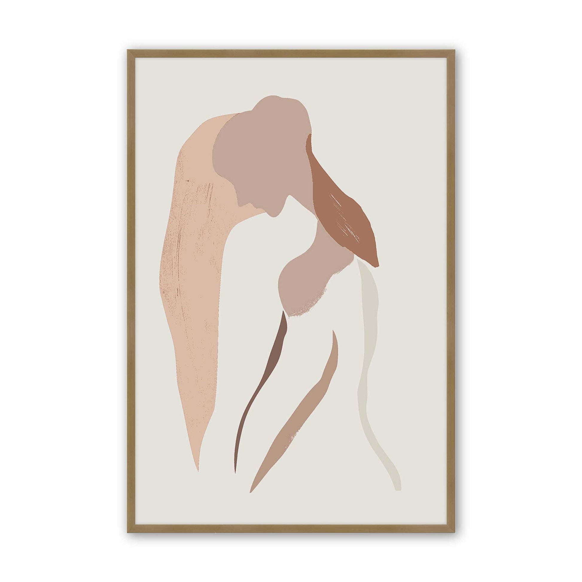 [Color:Brushed Gold], Picture of art in a Brushed Gold frame