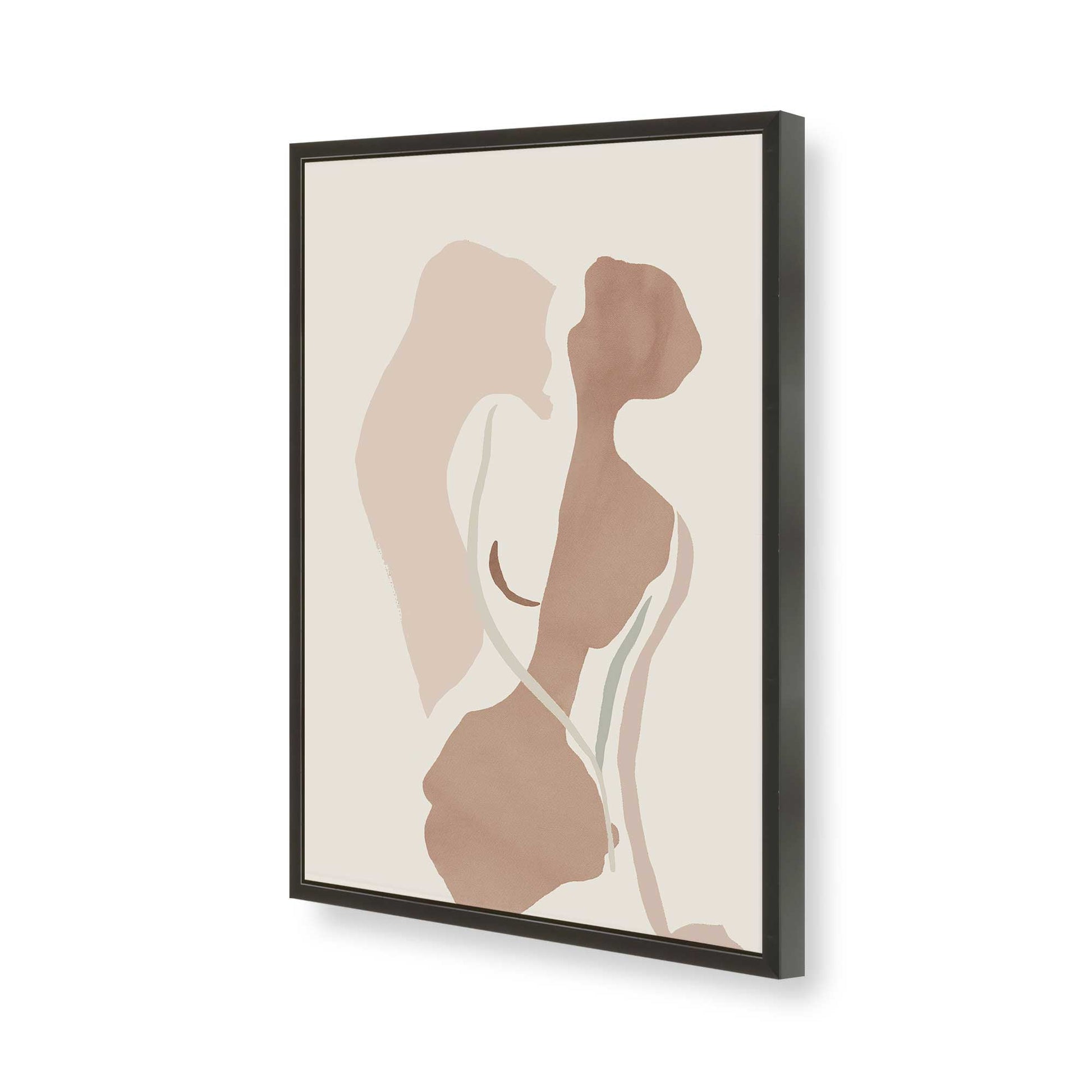 [Color:Satin Black], Picture of art in a Satin Black frame of the corner