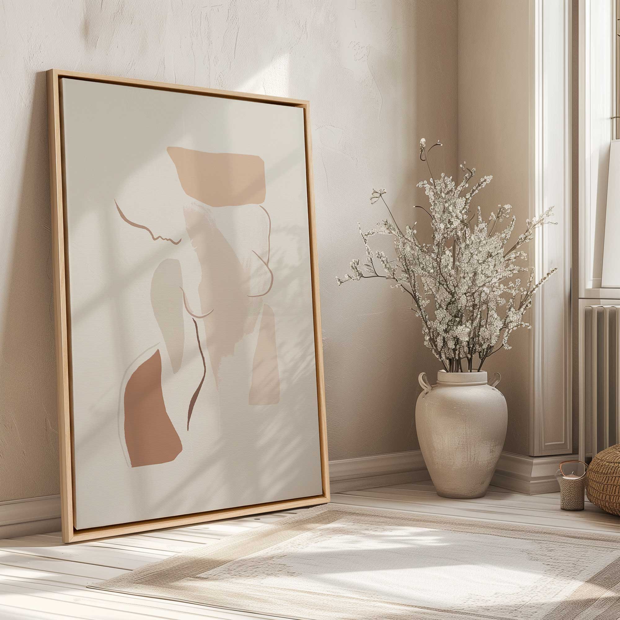 Tender Gaze Print on framed canvas