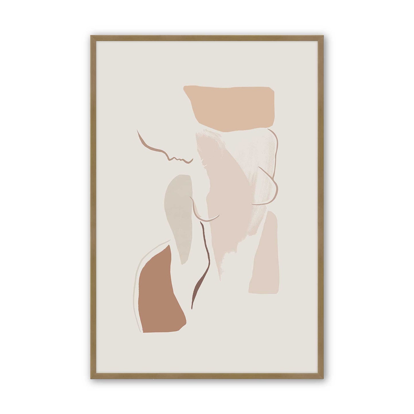 [Color:Brushed Gold], Picture of art in a Brushed Gold frame