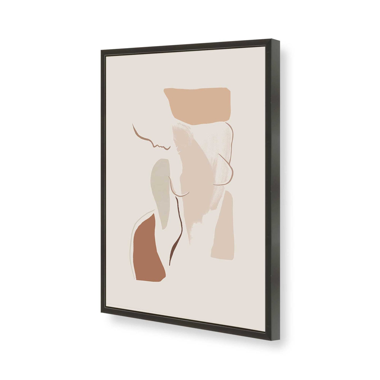 [Color:Satin Black], Picture of art in a Satin Black frame of the corner