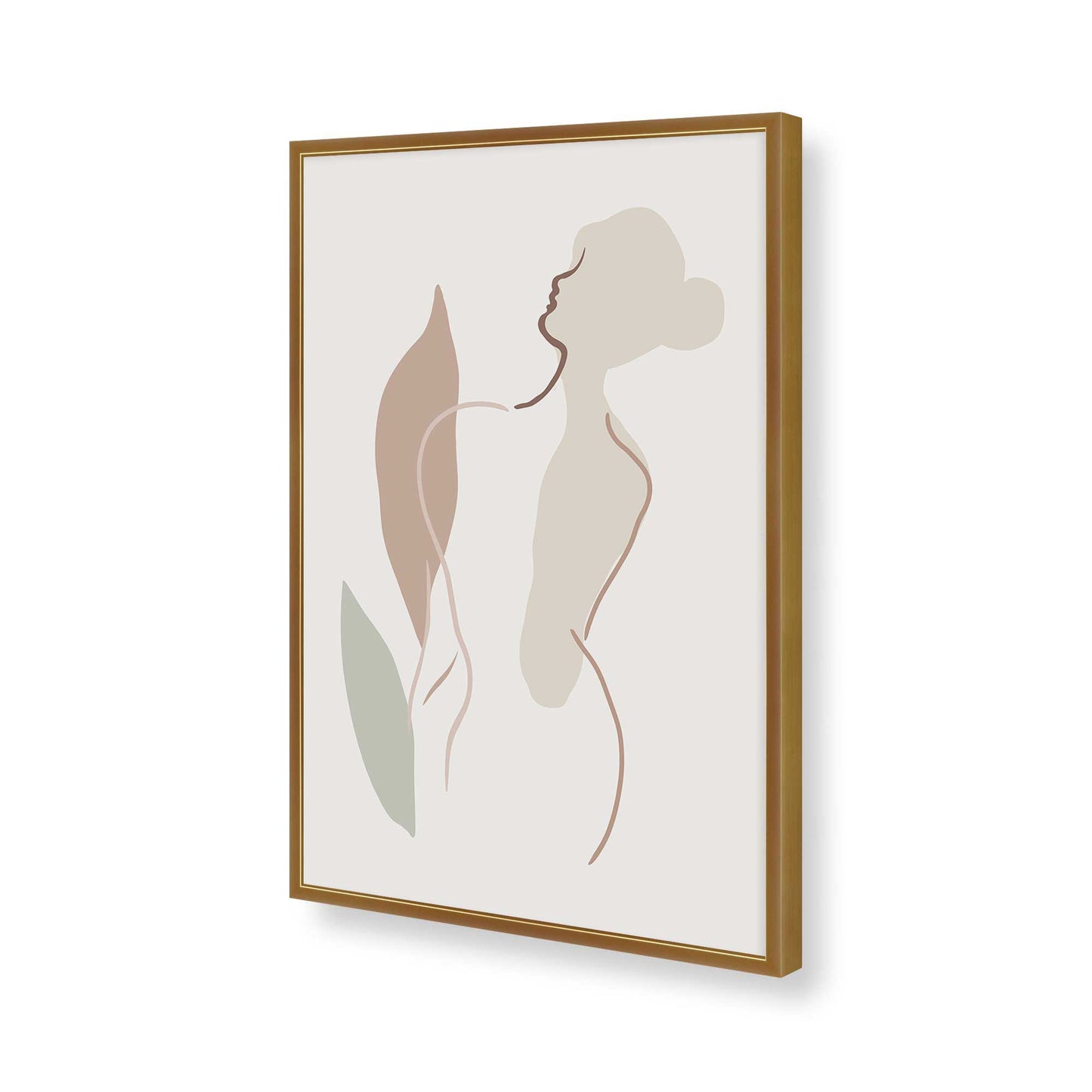 [Color:Polished Gold], Picture of art in a Polished Gold frame of the corner