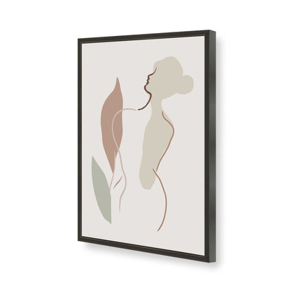 [Color:Satin Black], Picture of art in a Satin Black frame of the corner