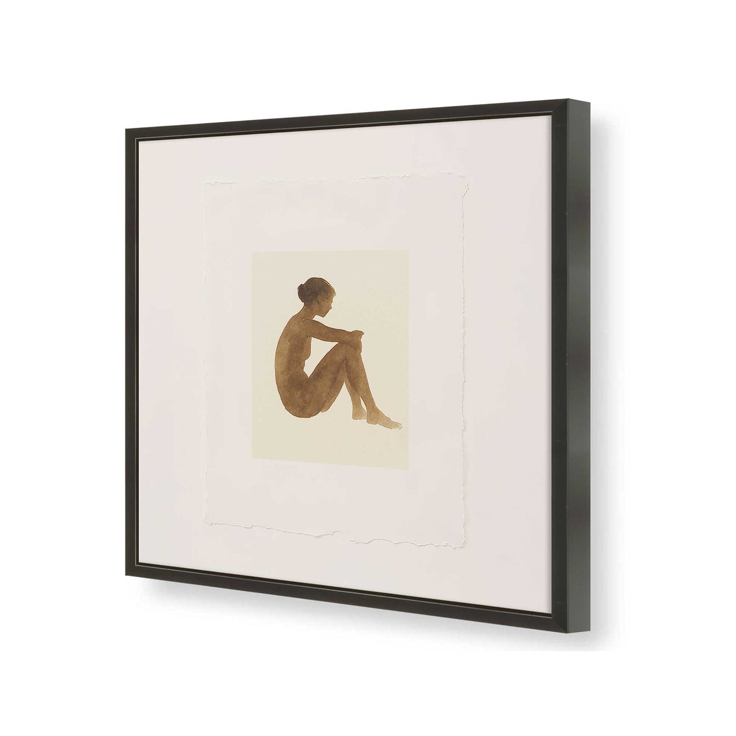 [Color:Satin Black], Picture of art in a Satin Black frame of the corner
