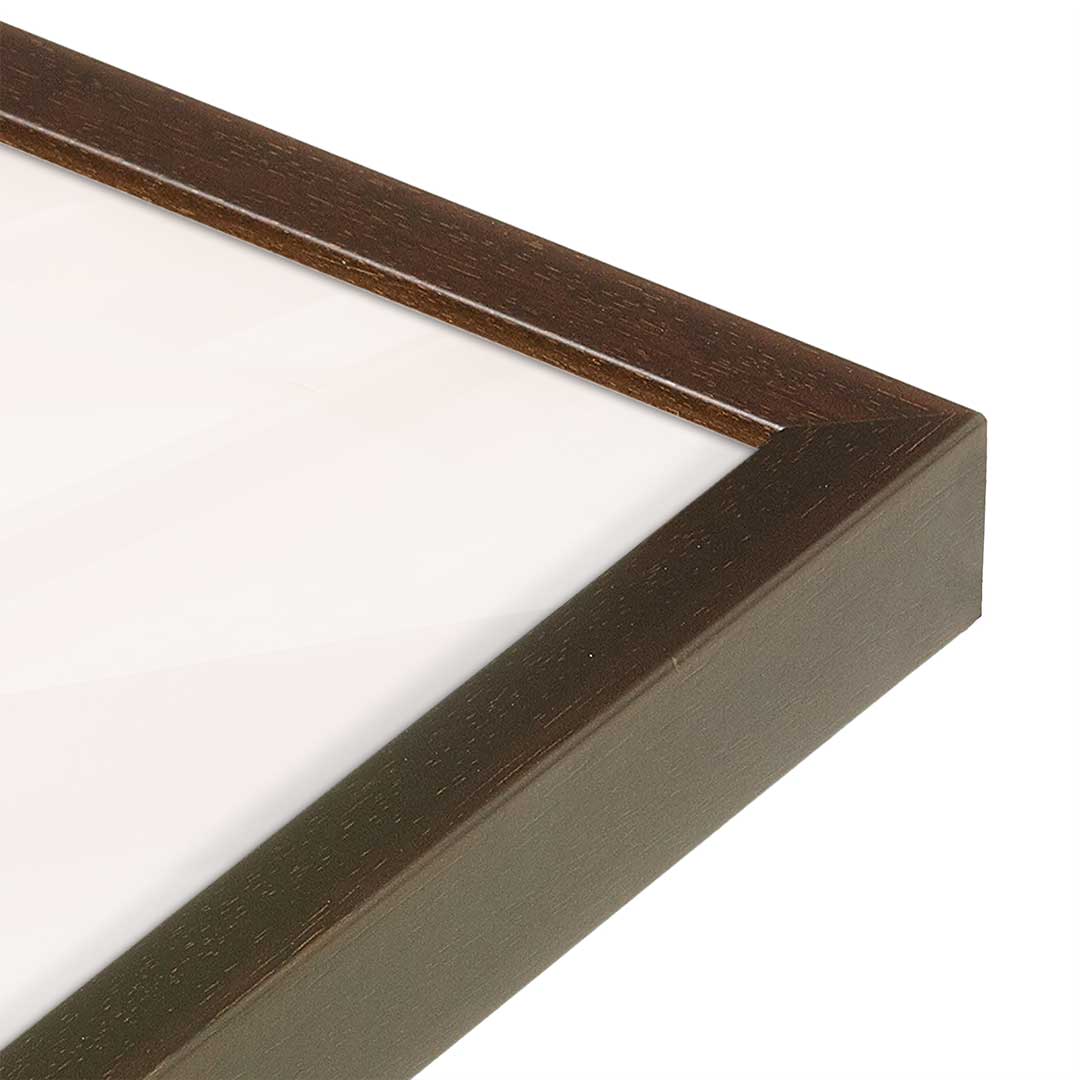 [Color:Espresso], Picture of art in a Espresso frame at an angle
