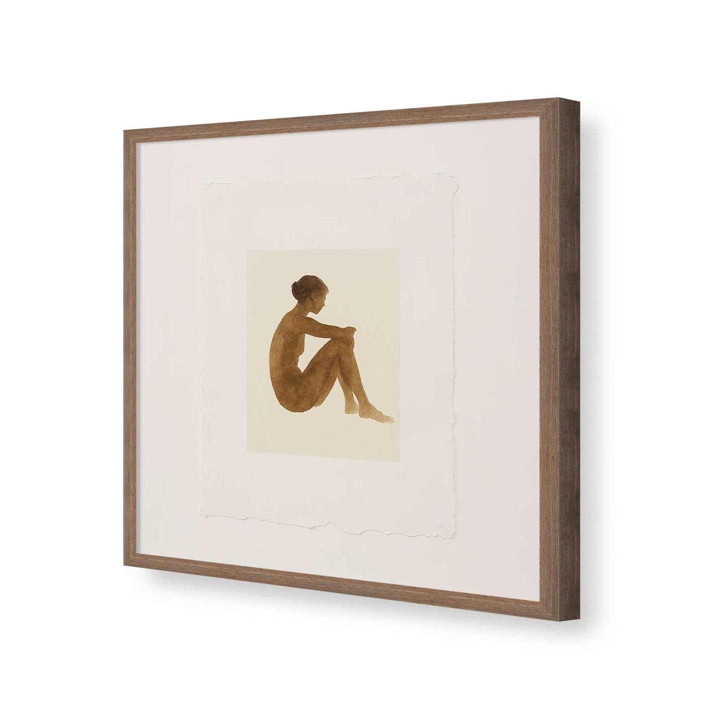 [Color:Walnut], Picture of art in a Walnut frame of the corner