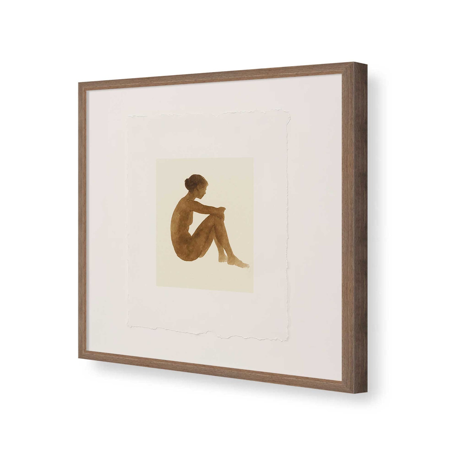 [Color:Walnut], Picture of art in a Walnut frame of the corner