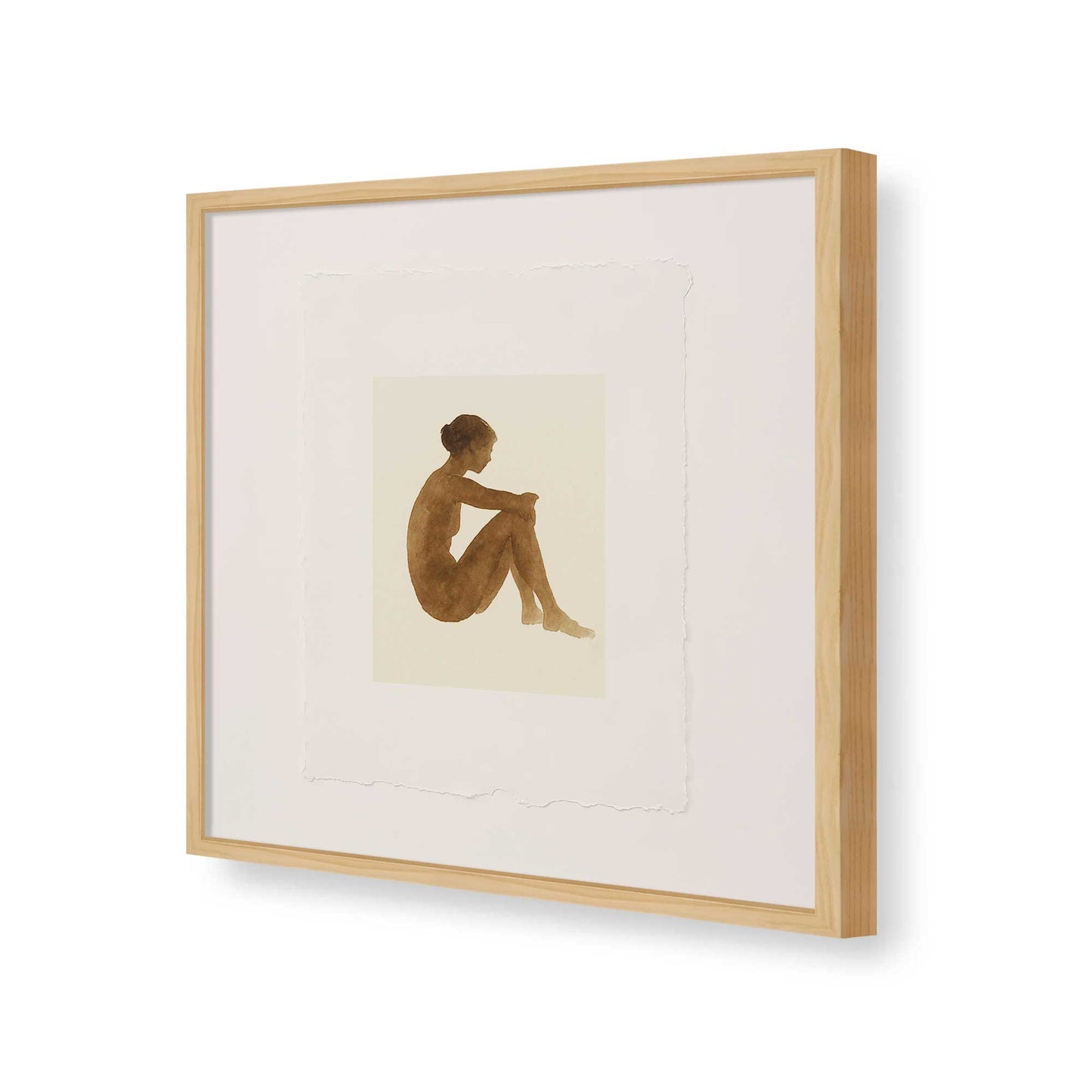 [Color:American Maple], Picture of art in a American Maple frame of the corner