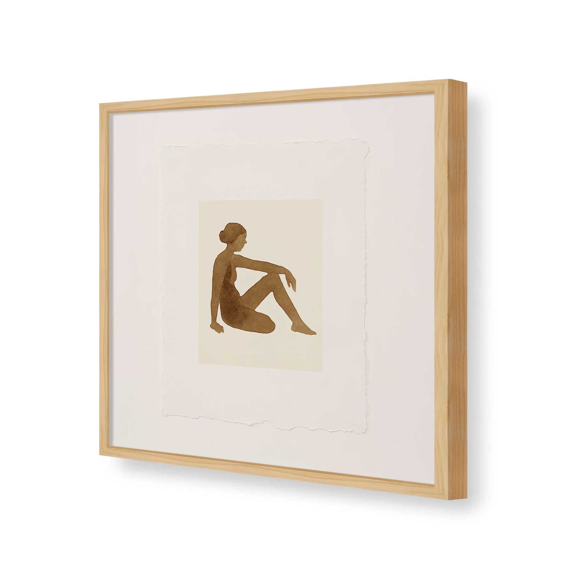 [Color:American Maple], Picture of art in a American Maple frame of the corner