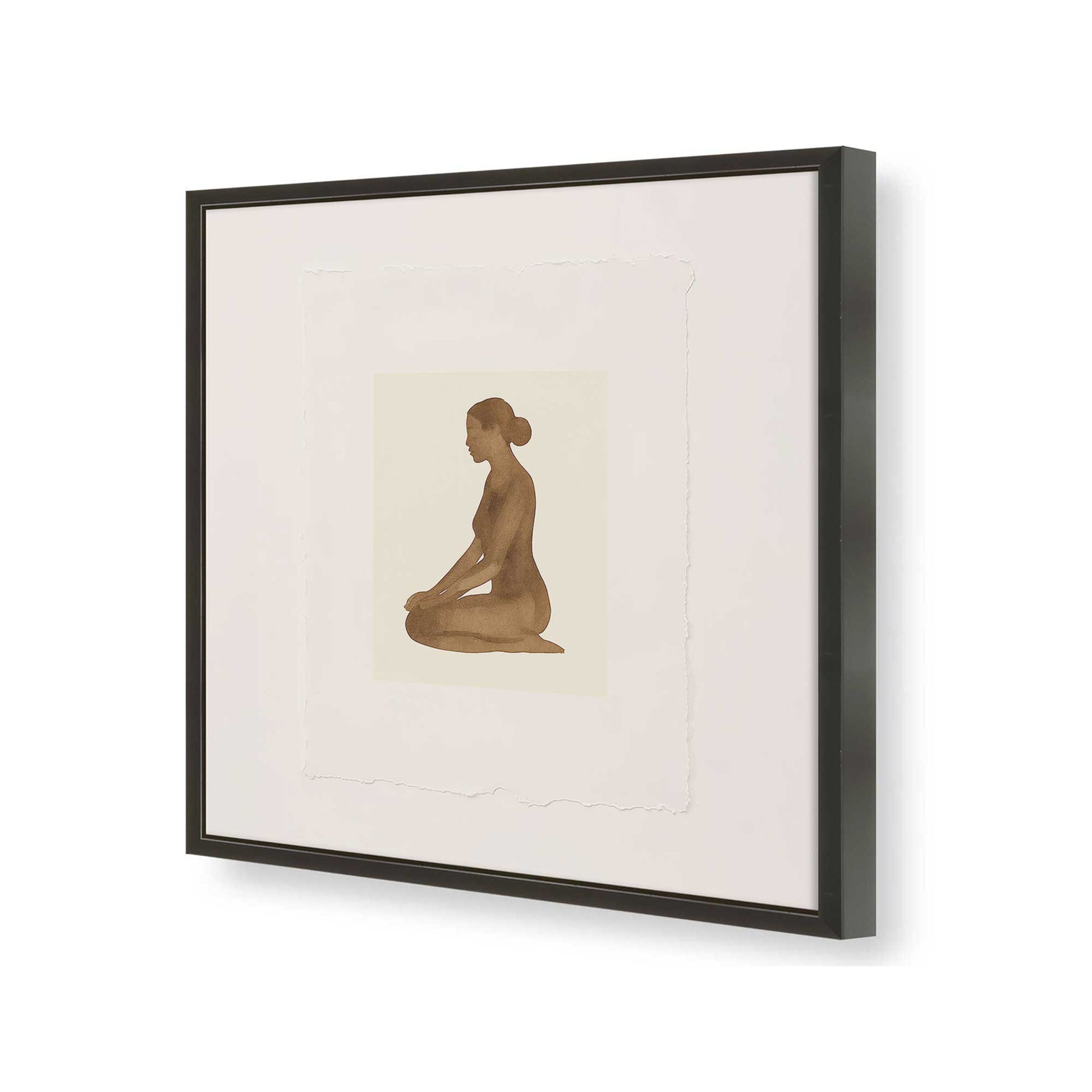 [Color:Satin Black], Picture of art in a Satin Black frame of the corner