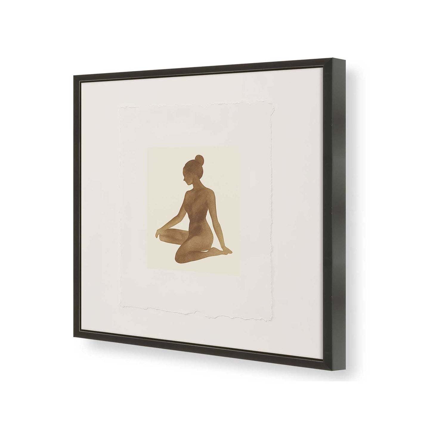 [Color:Satin Black], Picture of art in a Satin Black frame of the corner