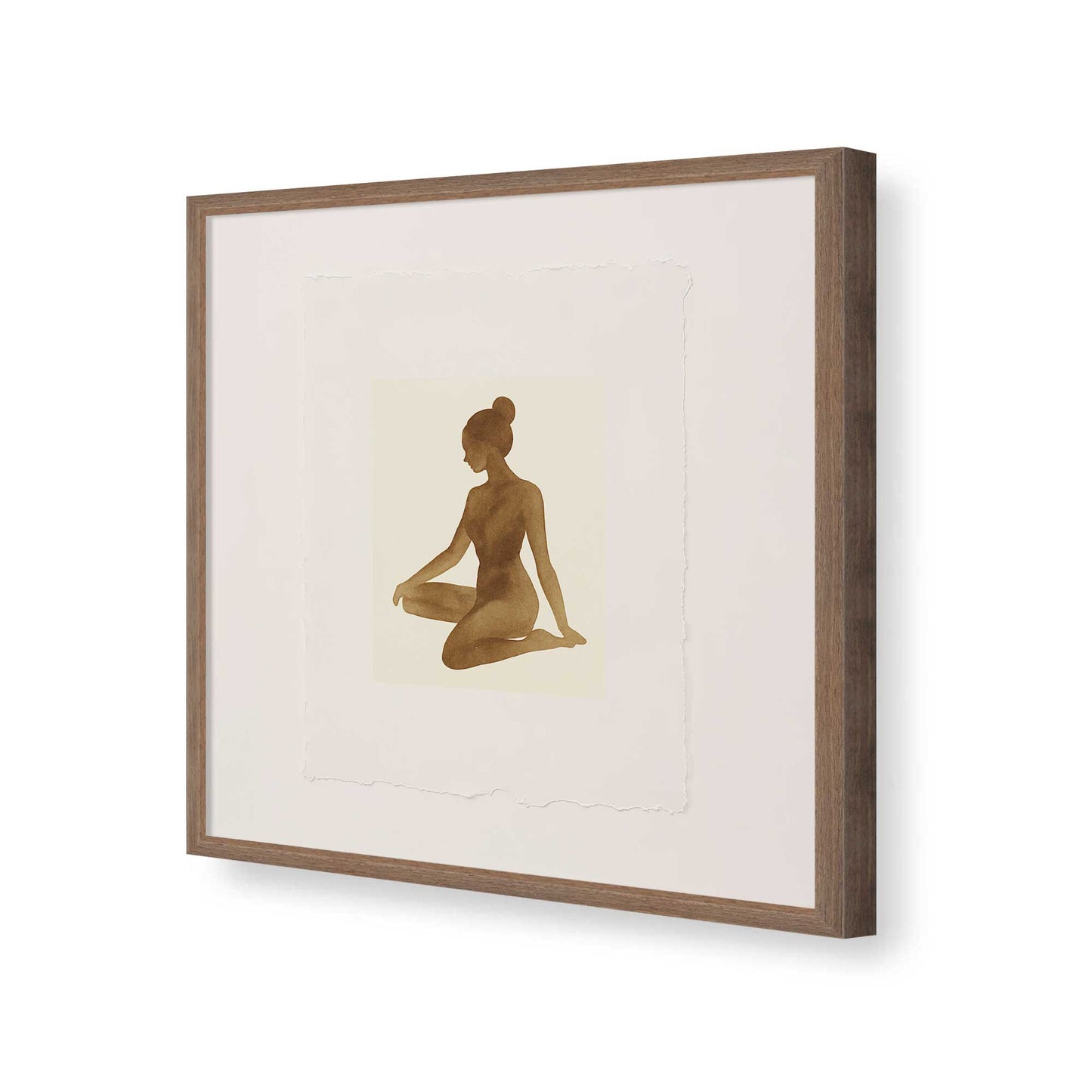 [Color:Walnut], Picture of art in a Walnut frame of the corner