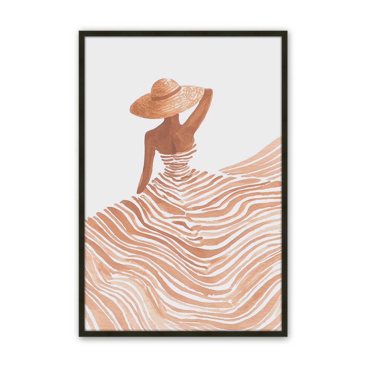 [Color:Satin Black], Picture of art in a Satin Black frame