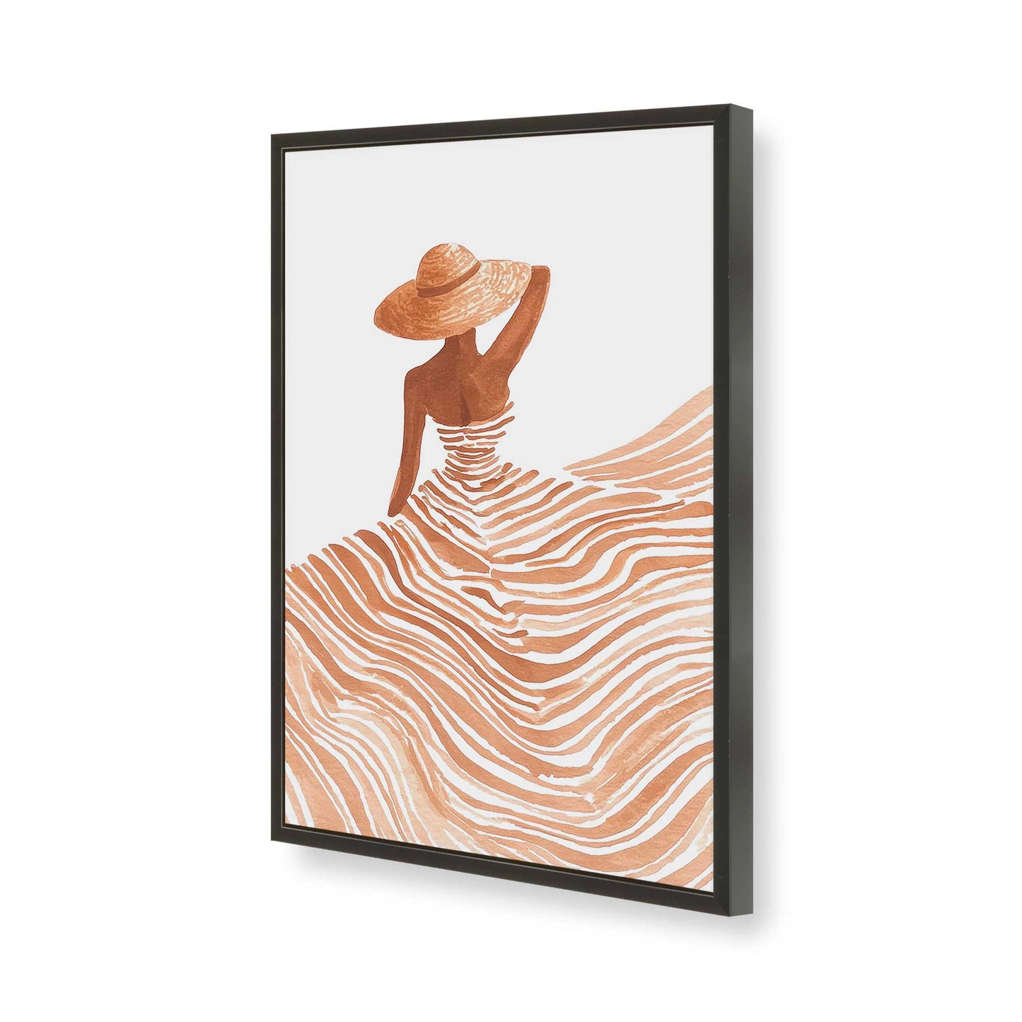 [Color:Satin Black], Picture of art in a Satin Black frame of the corner