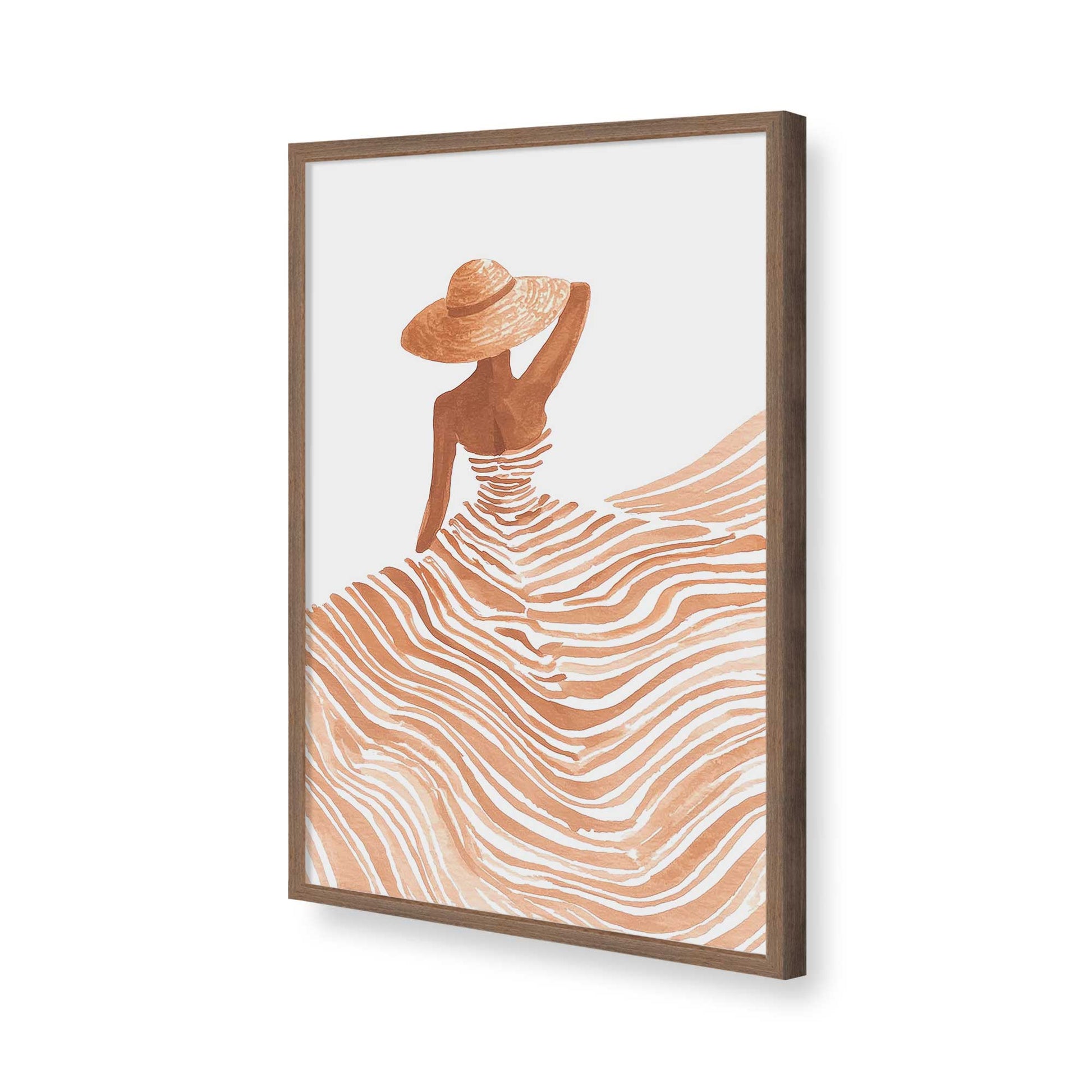 [Color:Walnut], Picture of art in a Walnut frame of the corner