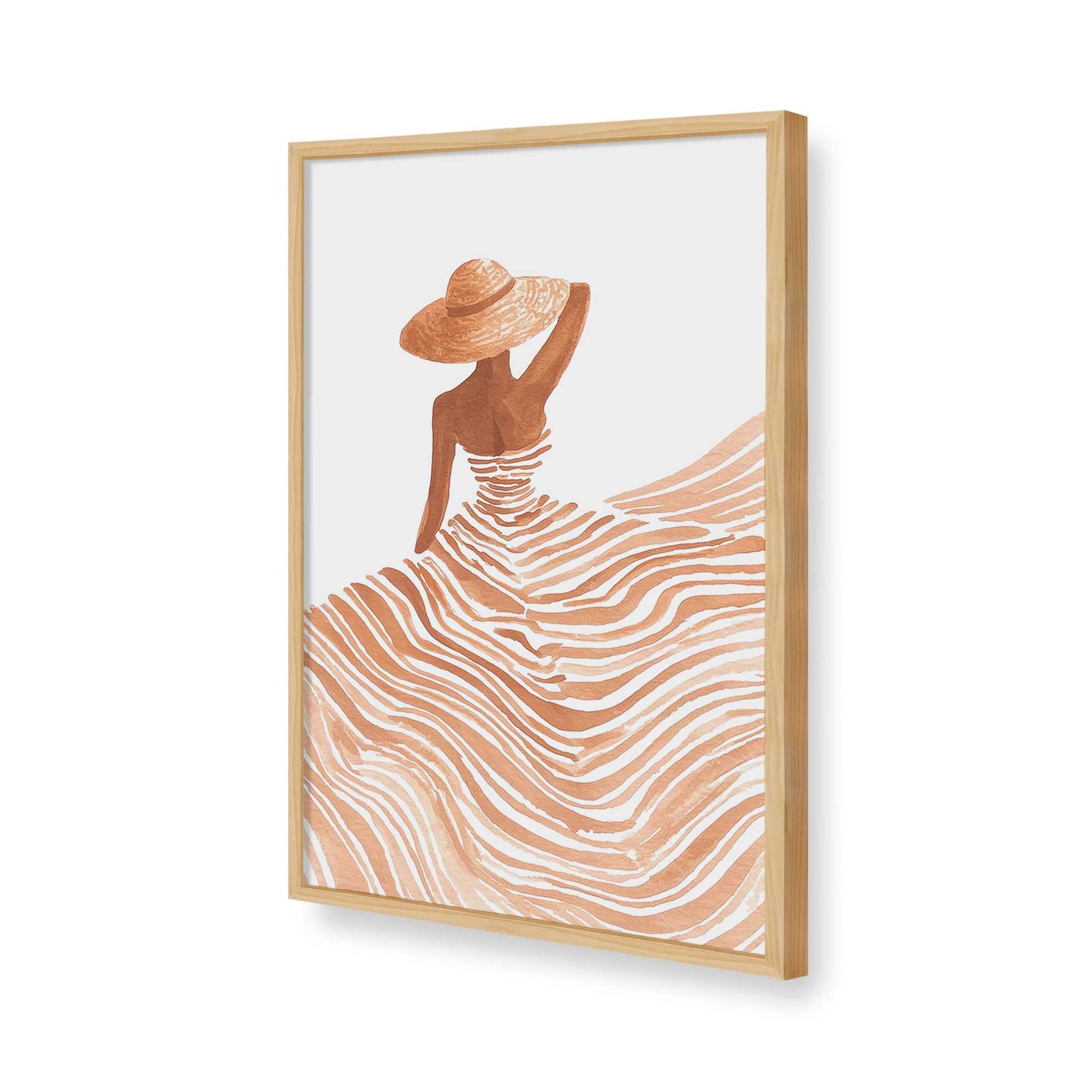 [Color:American Maple], Picture of art in a American Maple frame of the corner