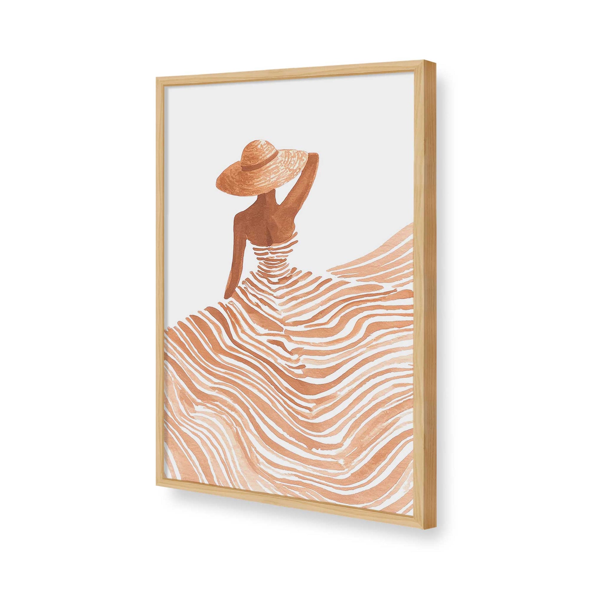 [Color:American Maple], Picture of art in a American Maple frame of the corner