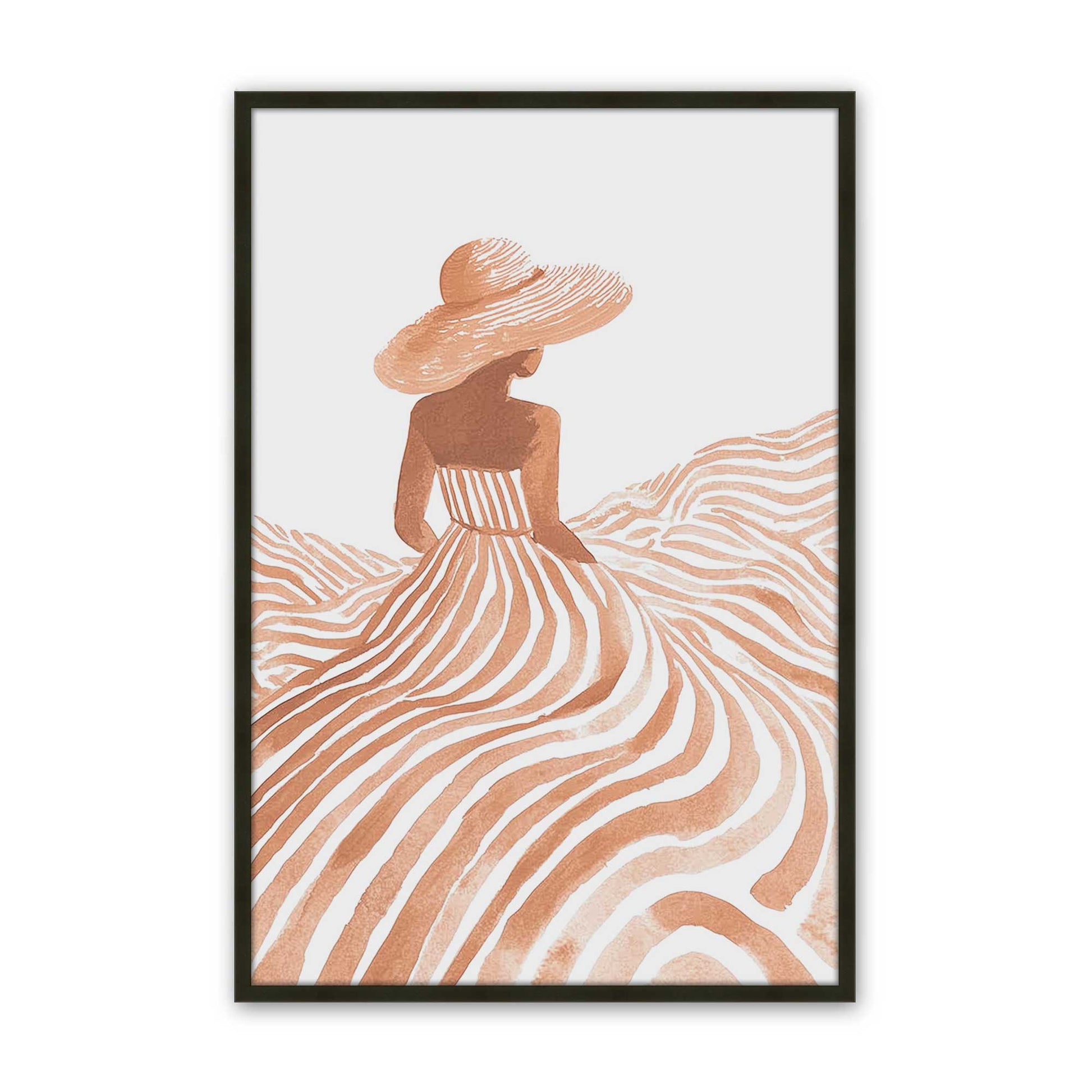 [Color:Satin Black], Picture of art in a Satin Black frame