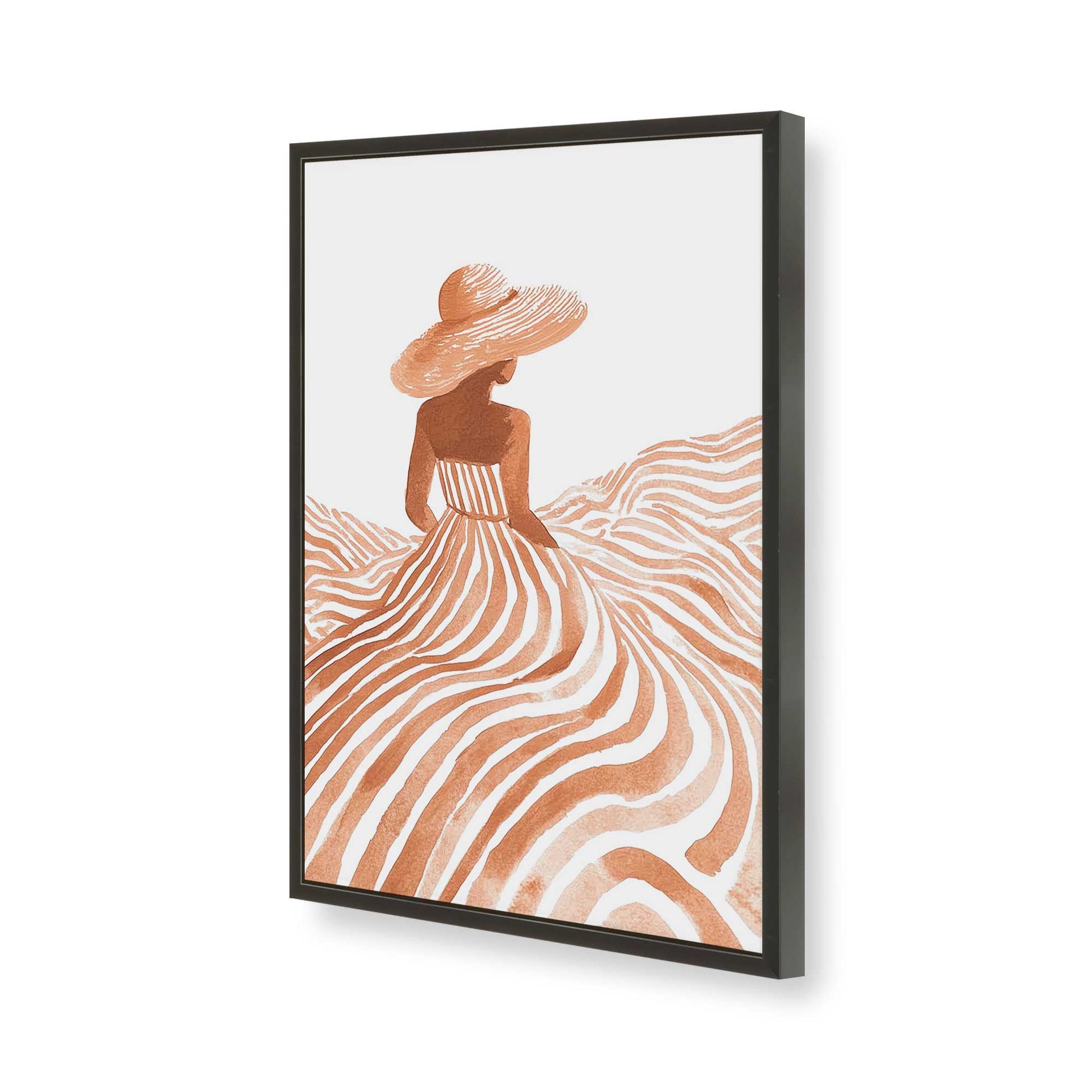 [Color:Satin Black], Picture of art in a Satin Black frame of the corner