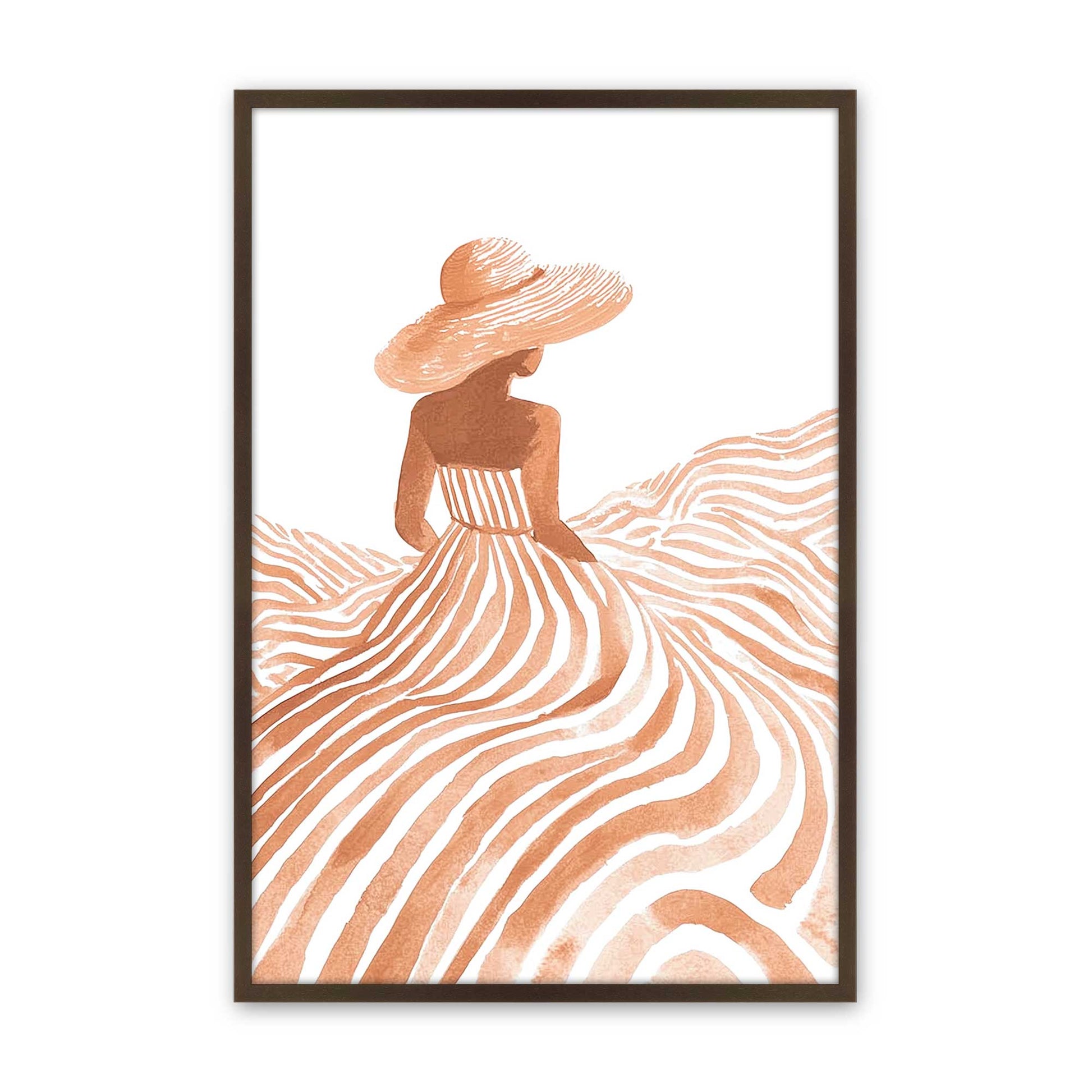 [Color:Brown], Picture of art in a Brown frame