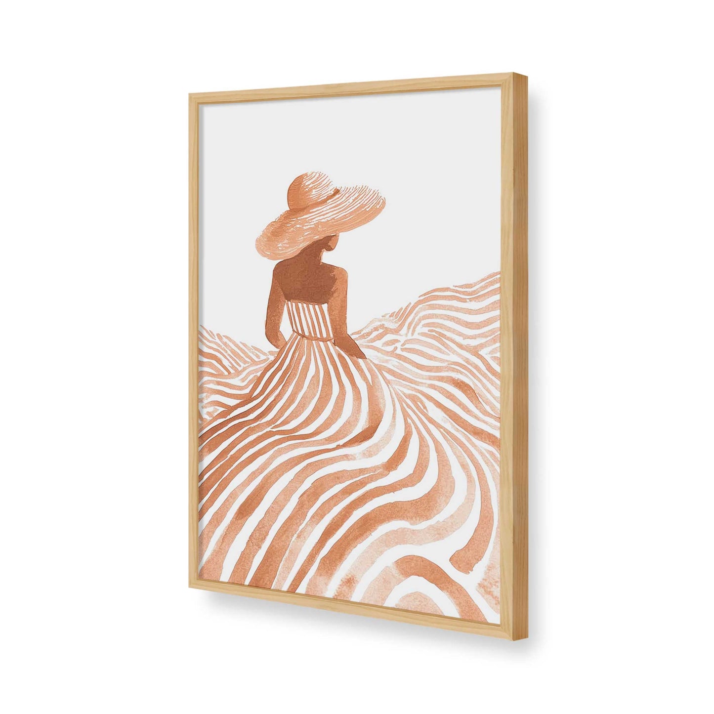 [Color:American Maple], Picture of art in a American Maple frame of the corner
